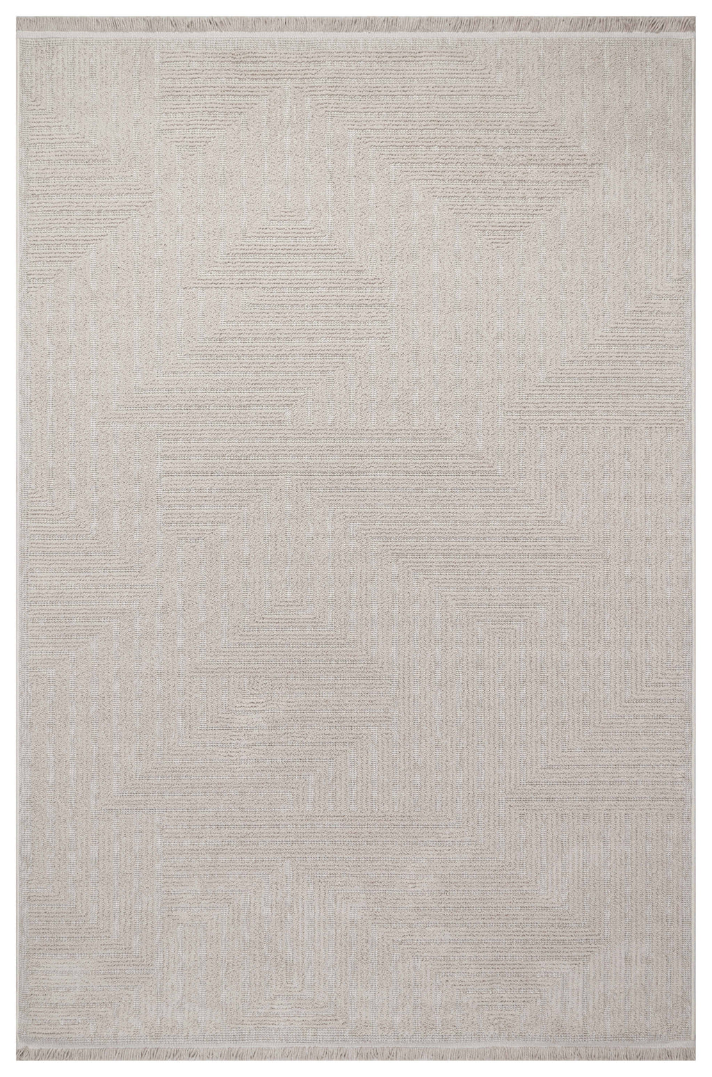 İCON T-LP06 BEJ Modern Geometrik Desenli Salon Koridor Mutfak Halısı