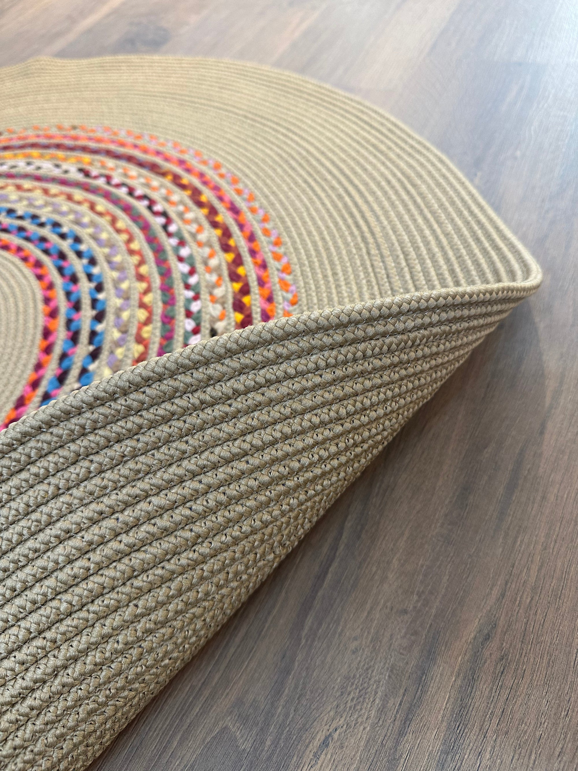 JÜT-861 Elde Dokuma Doğal Jüt Hasır Halı