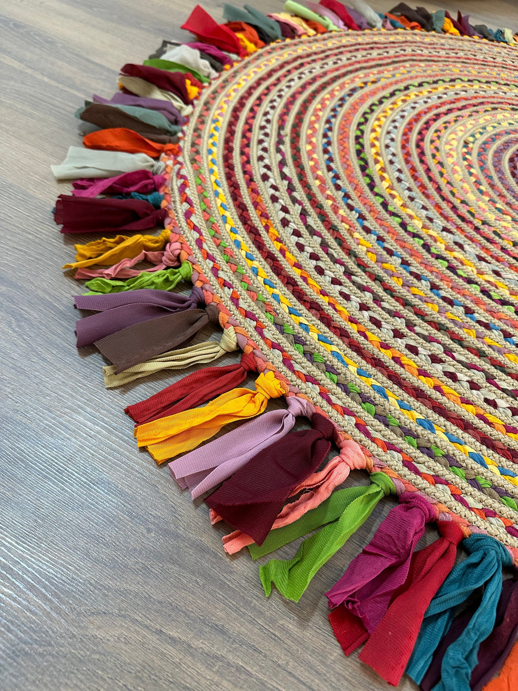 JÜT-RV410 Elde Dokuma Doğal Jüt Hasır Halı