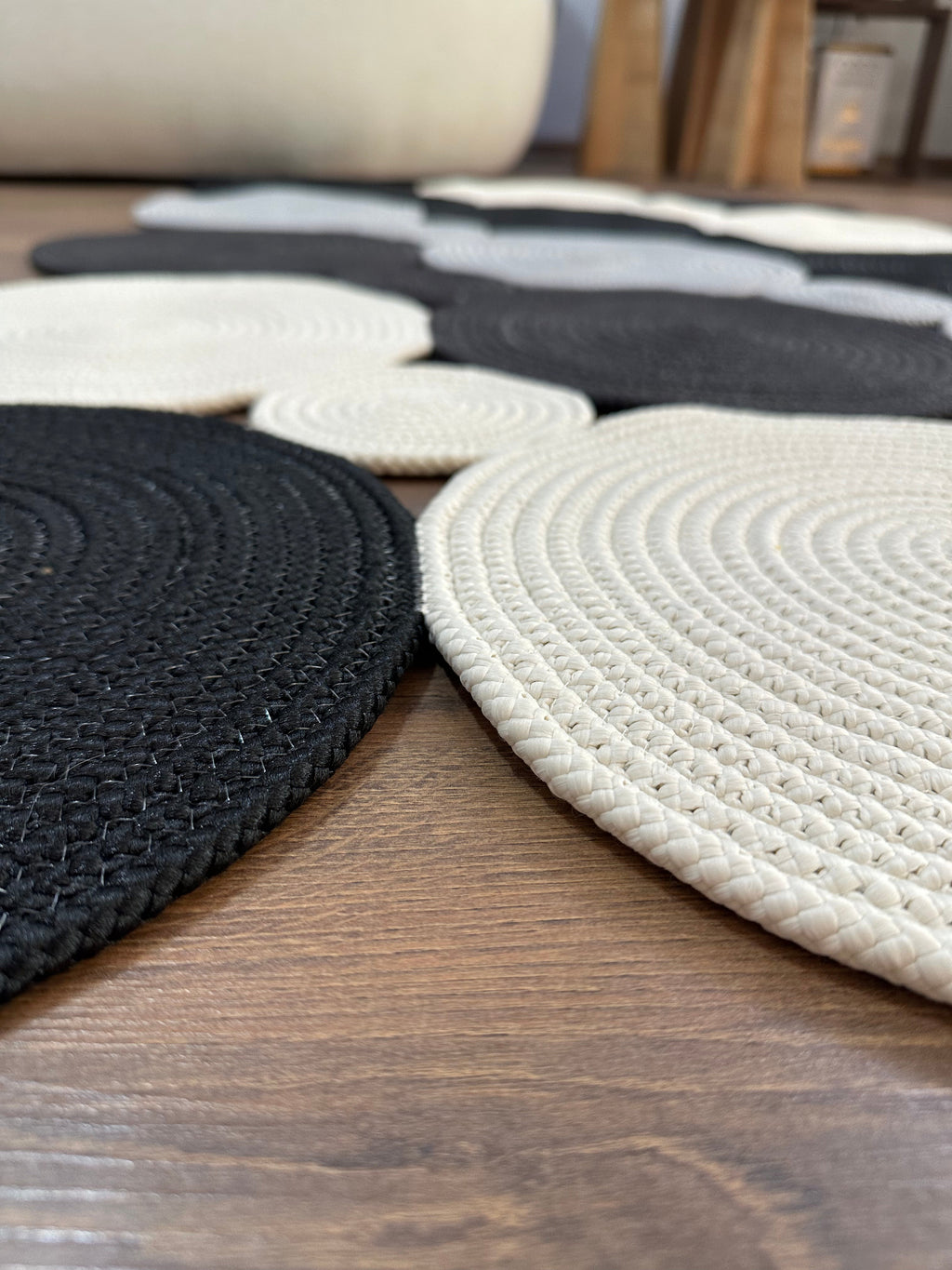 JÜT-KV429 Elde Dokuma Doğal Jüt Hasır Halı