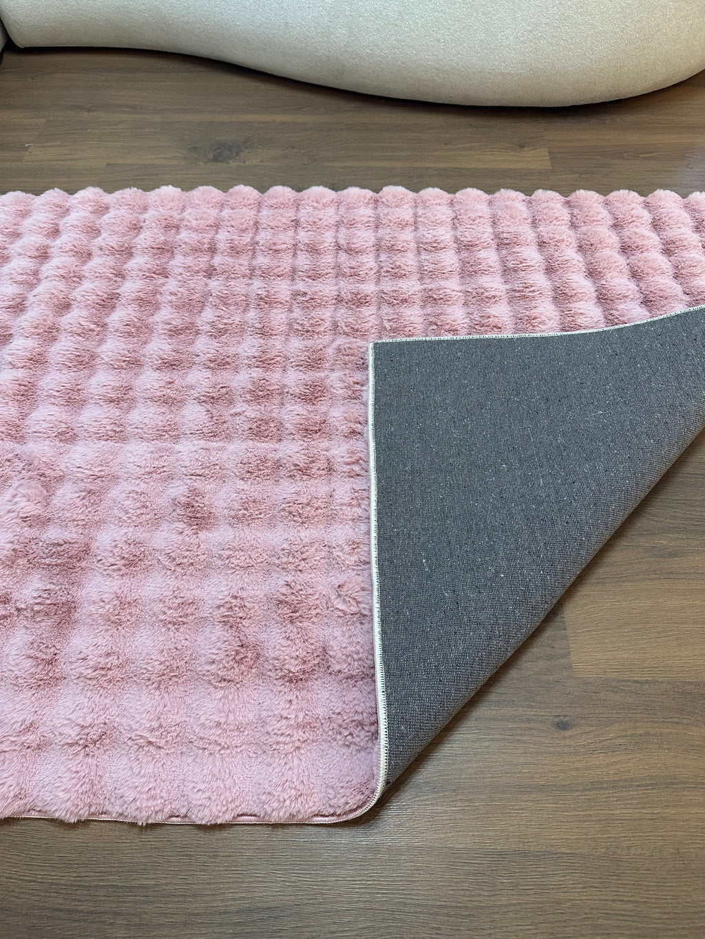 TAVŞAN BUBBLE PUDRA -  Kaymaz Taban Tavşan Shaggy Yatak Odası Oturma Odası Çocuk Odası Halısı