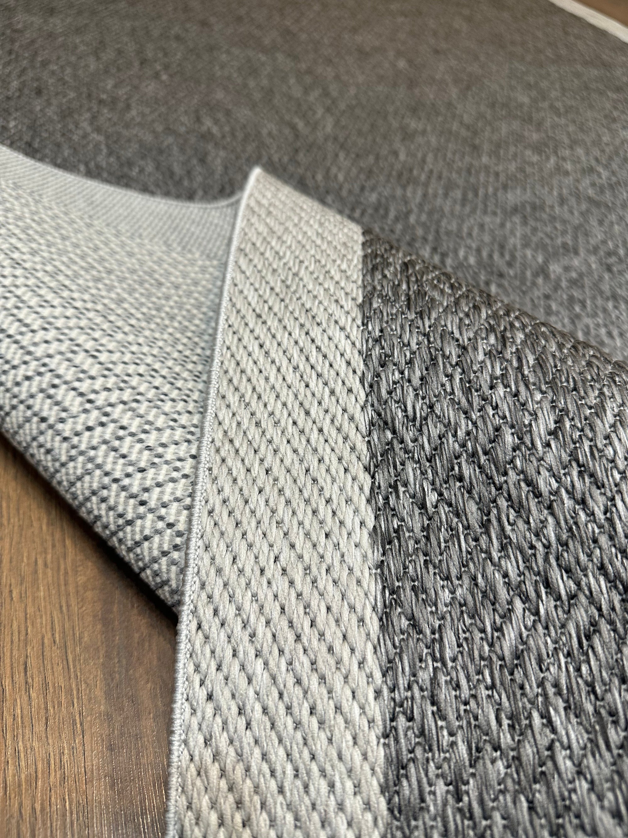 SİSAL-C01619 ANTRASİT Jüt Hasır Dokulu Doğal Salon Mutfak Koridor Balkon Halısı