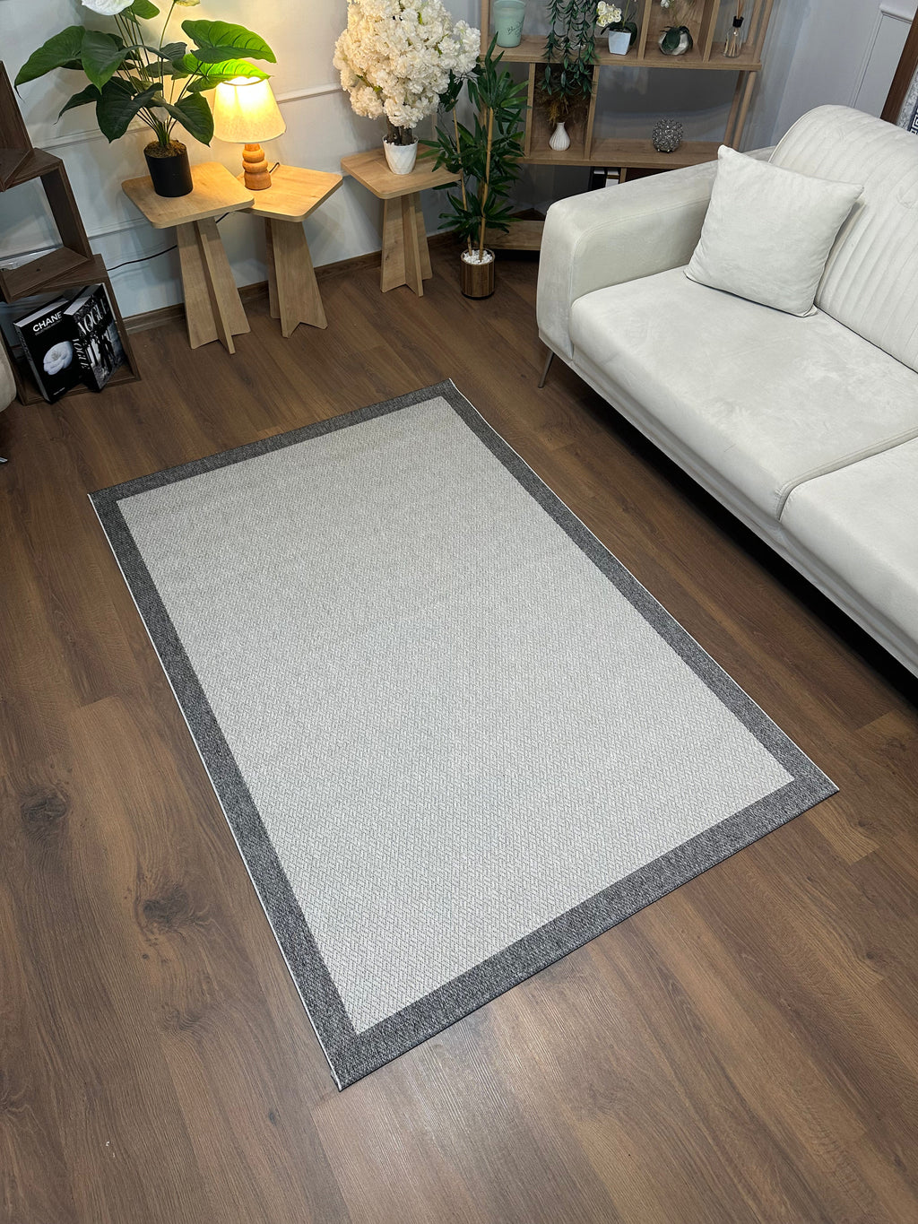 SİSAL-C01619 GRİ Jüt Hasır Dokulu Doğal Salon Mutfak Koridor Balkon Halısı