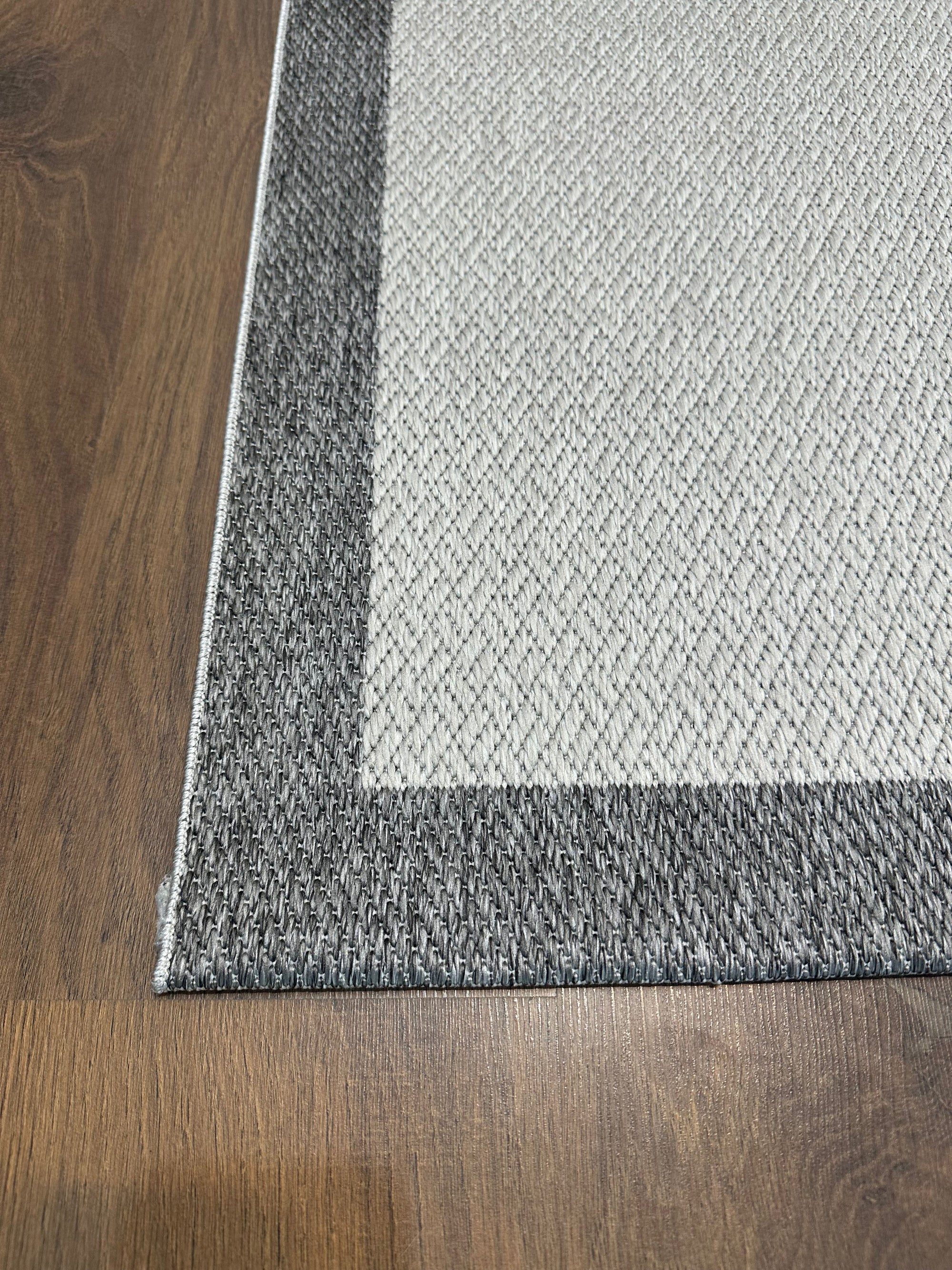 SİSAL-C01619 GRİ Jüt Hasır Dokulu Doğal Salon Mutfak Koridor Balkon Halısı