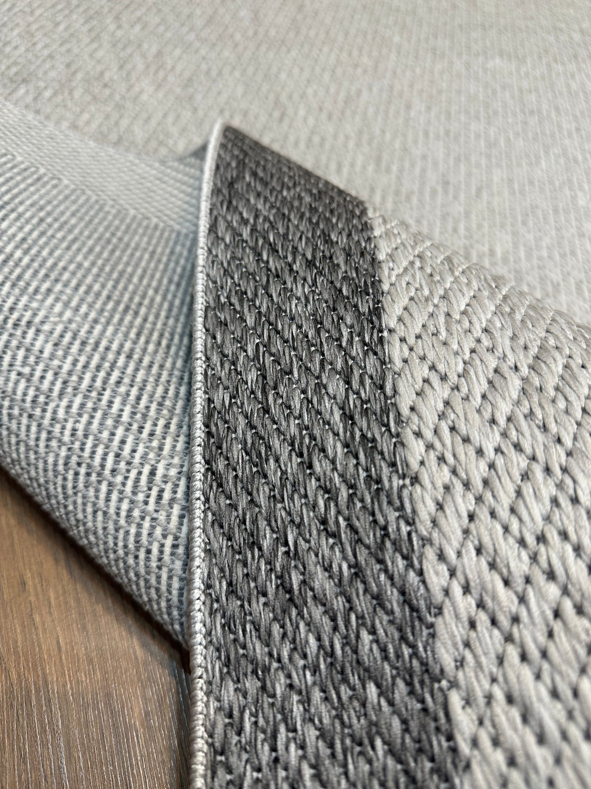 SİSAL-C01619 GRİ Jüt Hasır Dokulu Doğal Salon Mutfak Koridor Balkon Halısı