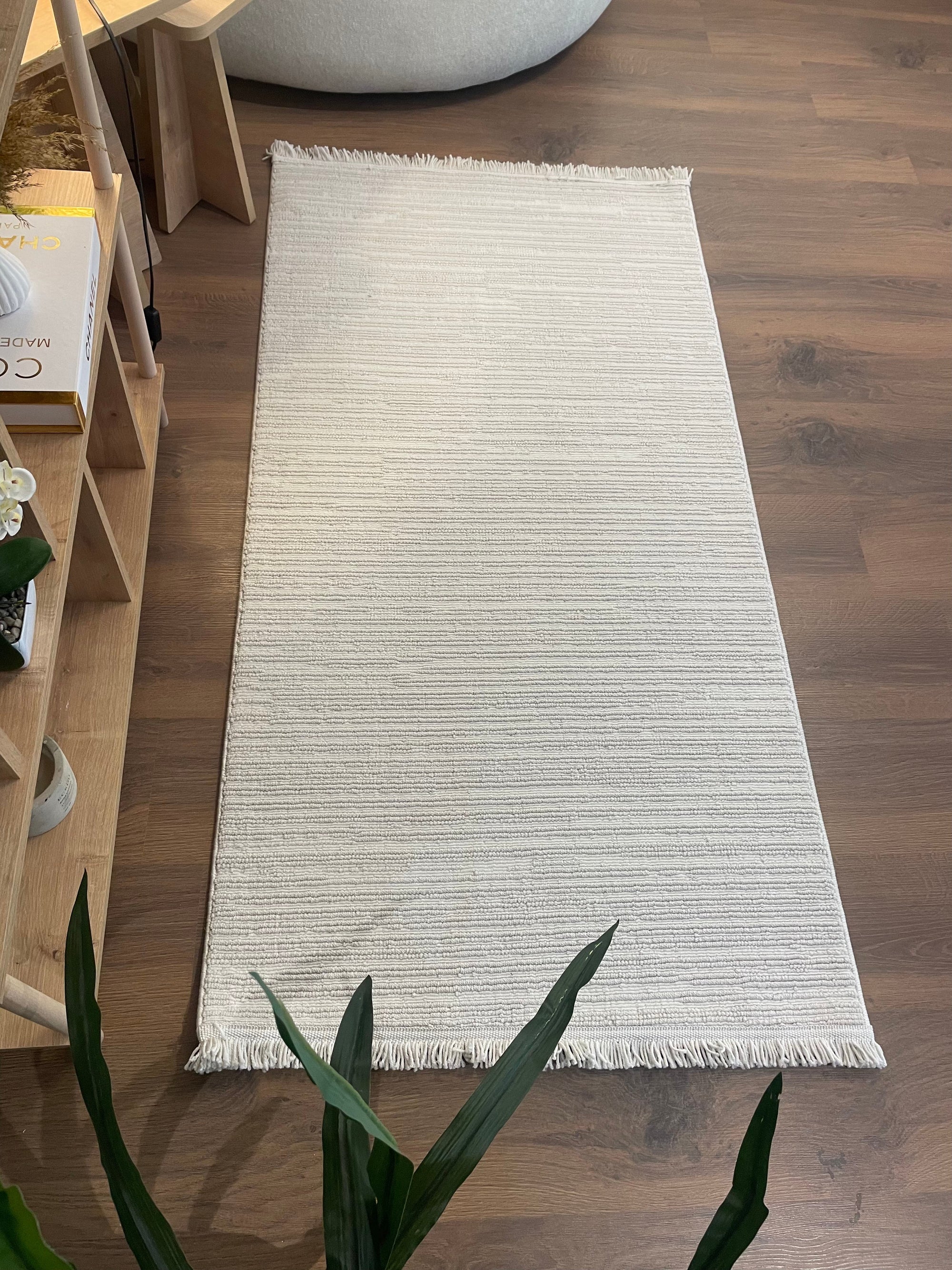 PALERMO C1-BEJ Sık Dokuma Modern Geometrik Desenli Salon Koridor Mutfak Halısı