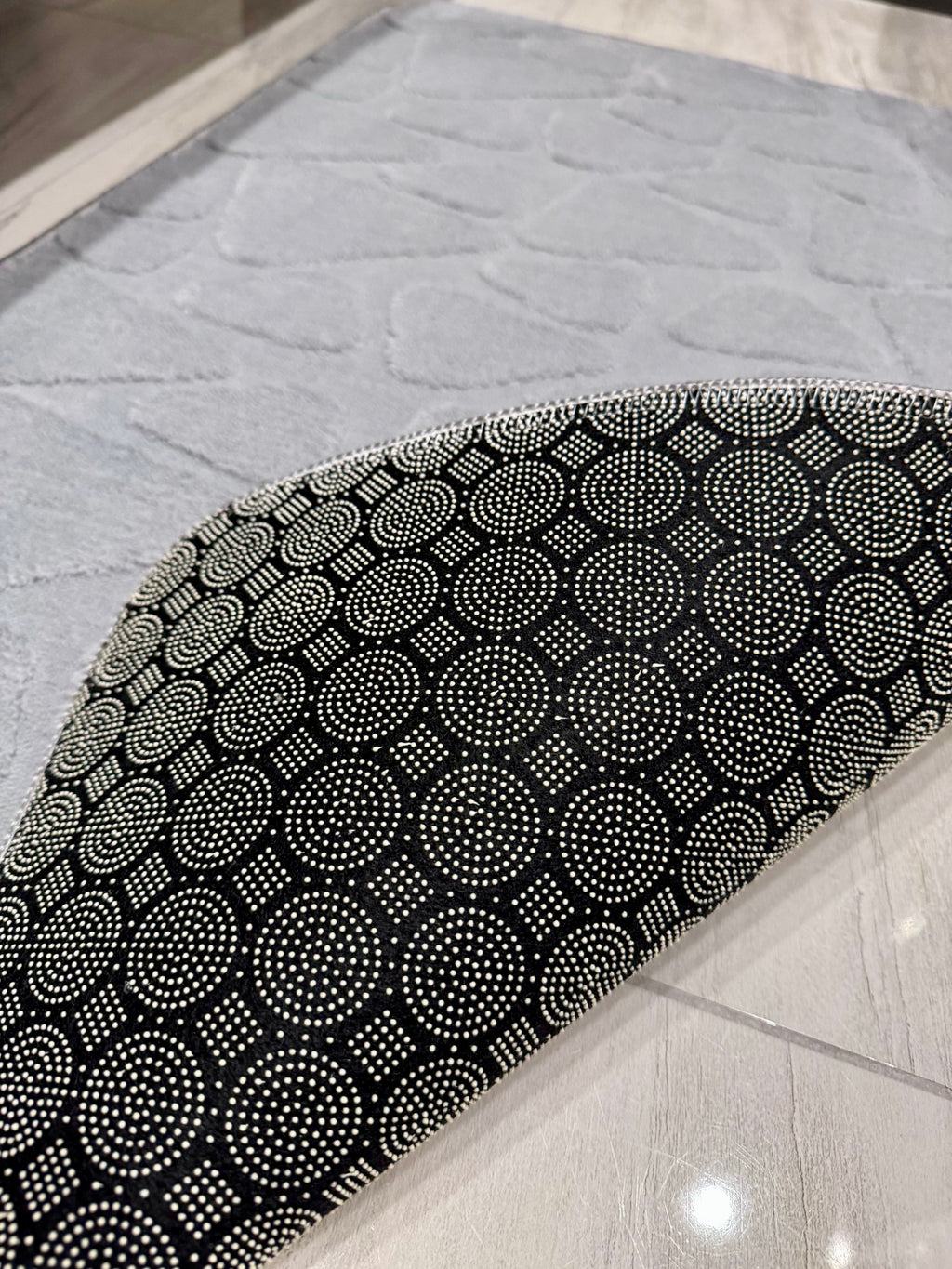 GRİ - Yıkanabilir Kaymaz Taban 60x100 50x60 2'li Banyo Paspas ve Klozet Takımı