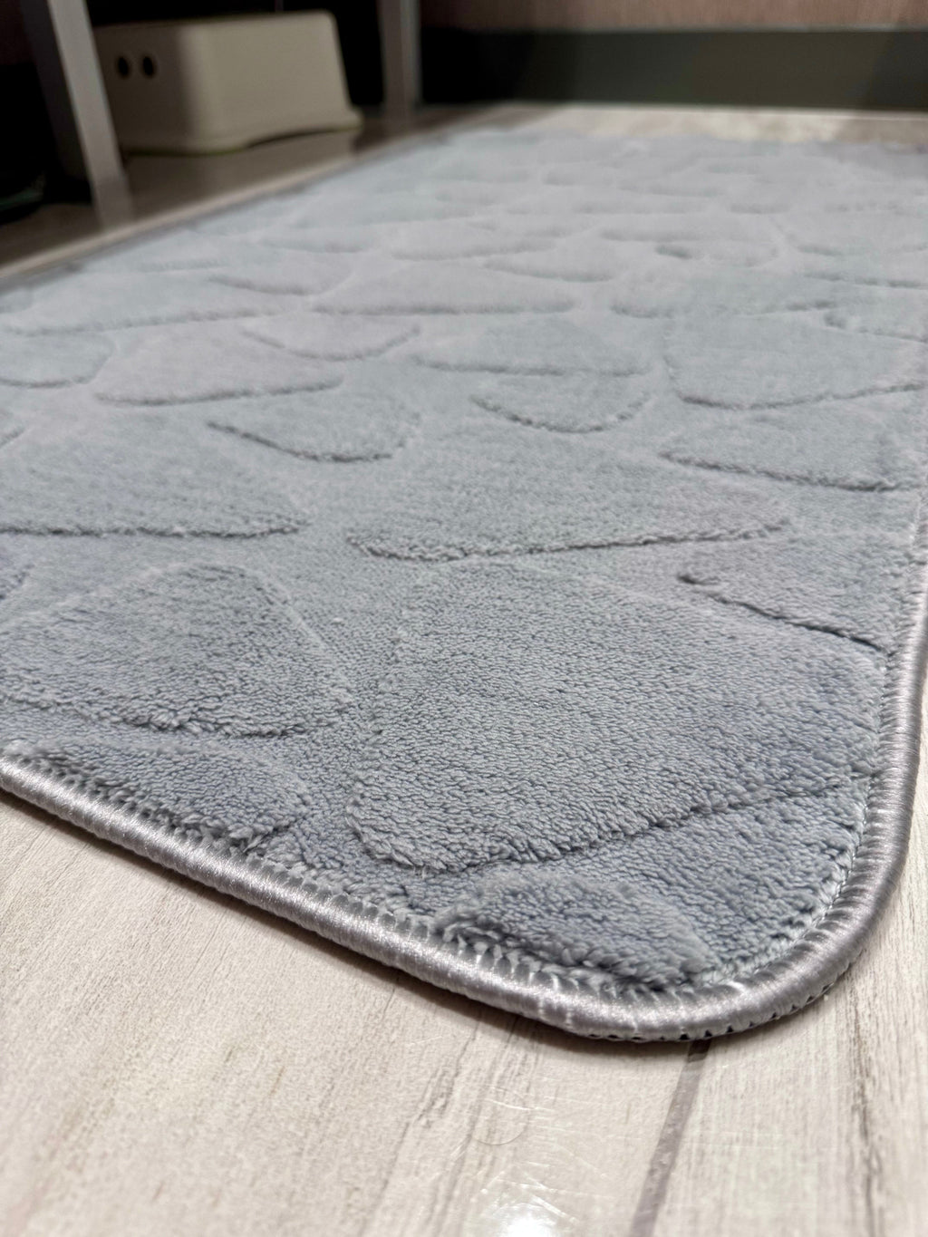 GRİ - Yıkanabilir Kaymaz Taban 60x100 50x60 2'li Banyo Paspas ve Klozet Takımı