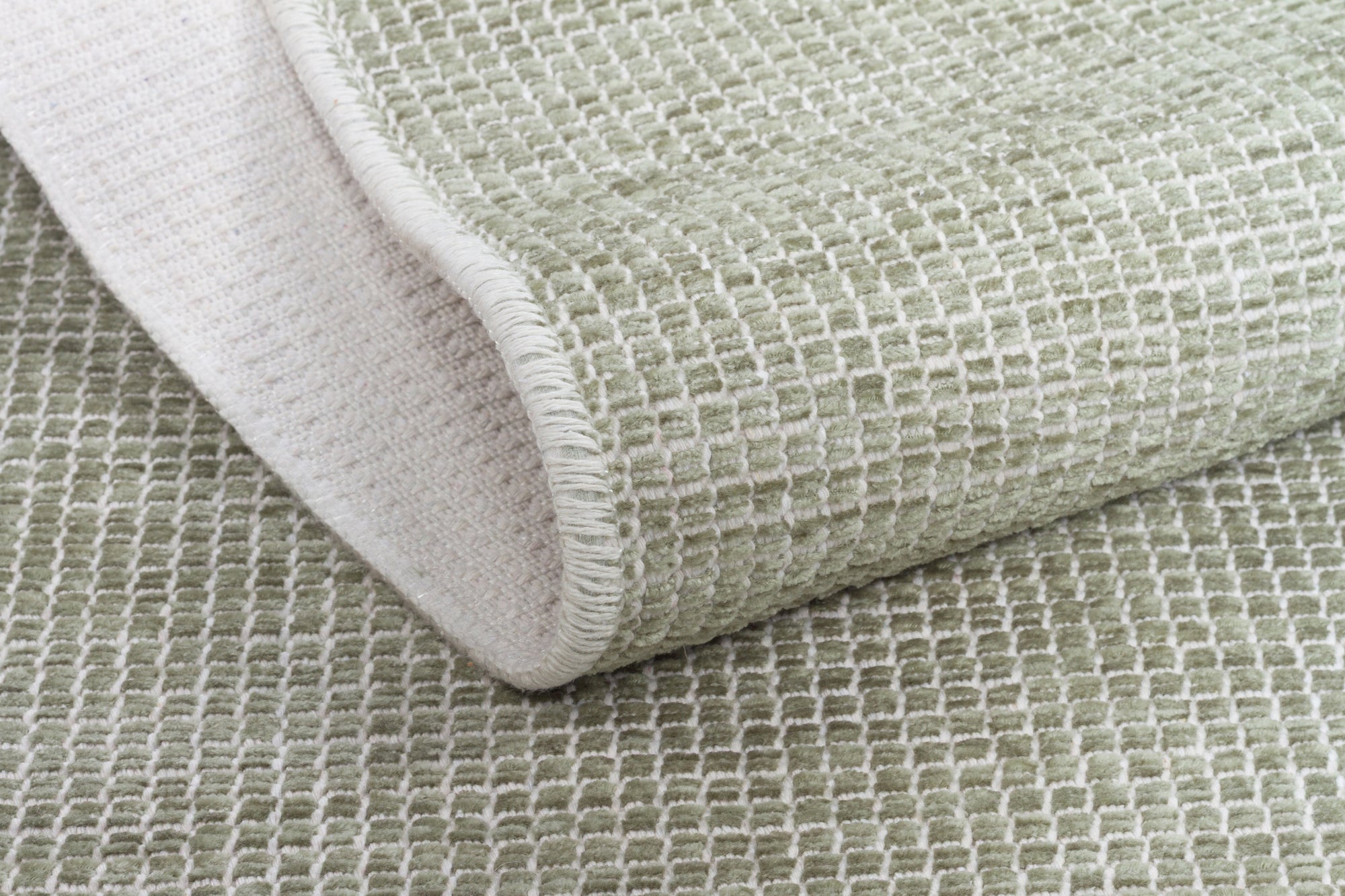 ŞÖNİL PANDORA - YEŞİL Makinede Yıkanabilir Modern Sade Salon Koridor Mutfak Şönil Dokuma Halı