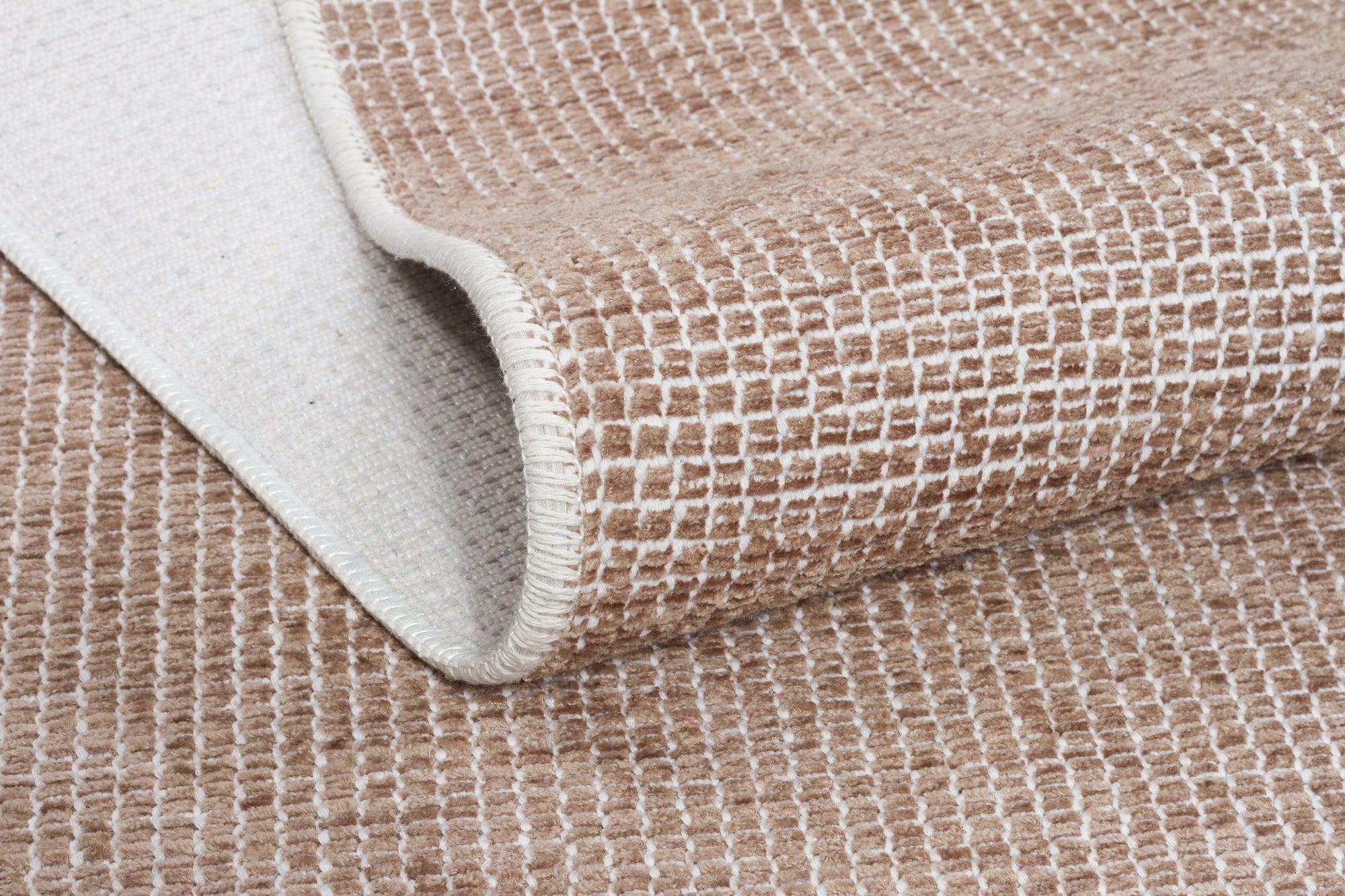 ŞÖNİL PANDORA - BEJ Makinede Yıkanabilir Modern Sade Salon Koridor Mutfak Şönil Dokuma Halı