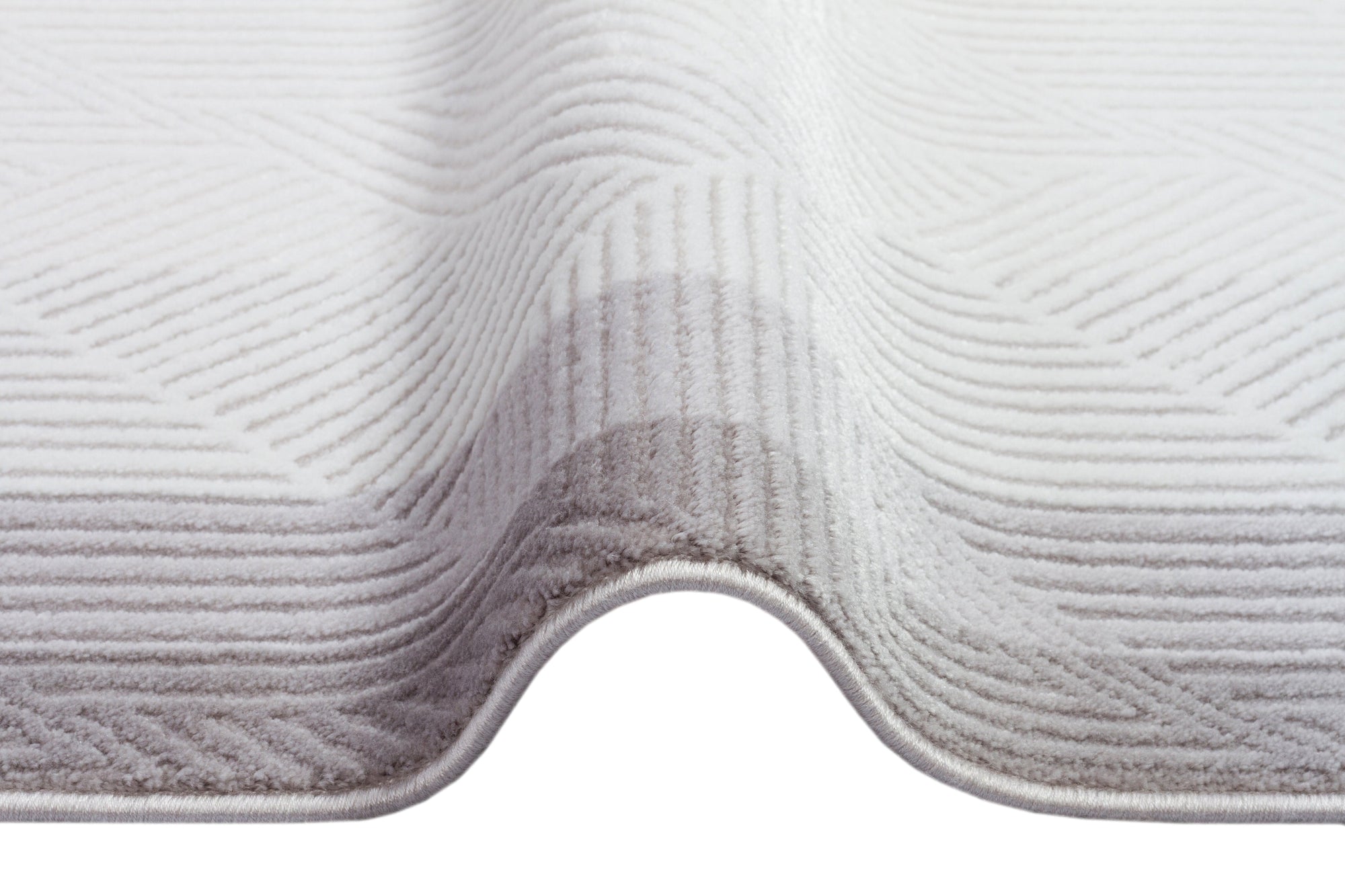 İCON T-OS01 KREM/GRİ  Modern Geometrik Desenli Salon Koridor Mutfak Halısı