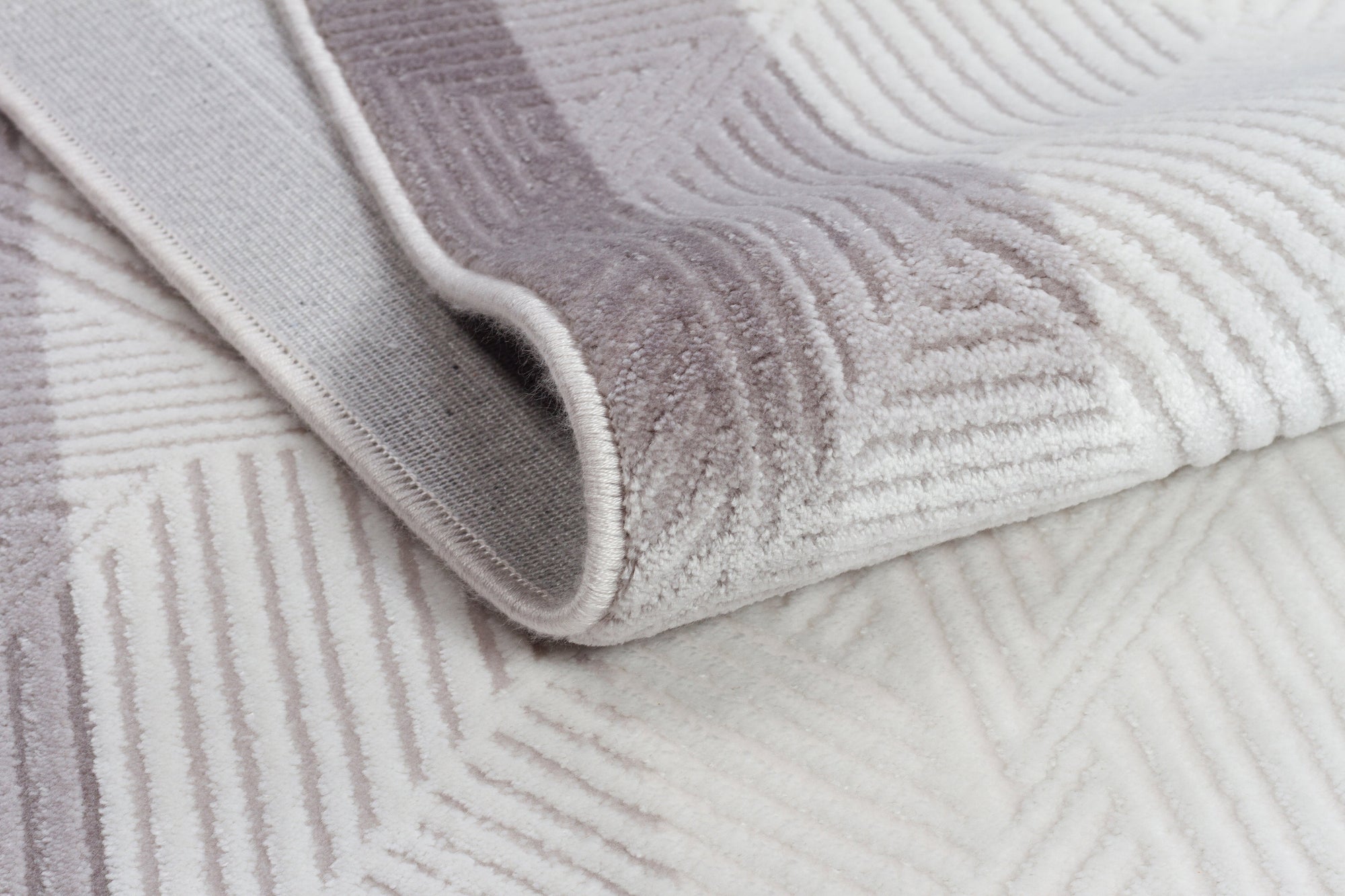 İCON T-OS01 KREM/GRİ  Modern Geometrik Desenli Salon Koridor Mutfak Halısı