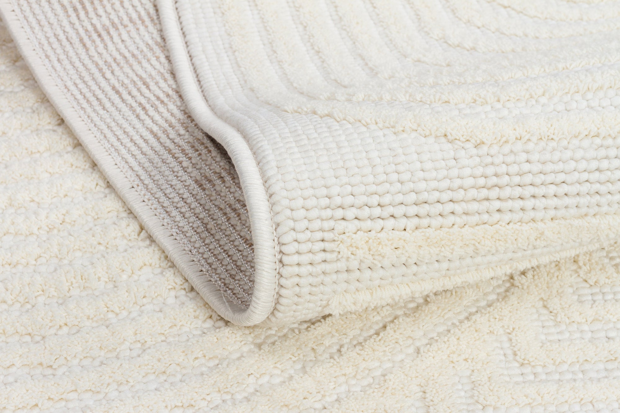 İCON T-LP04 KREM Modern Geometrik Desenli Salon Koridor Mutfak Halısı