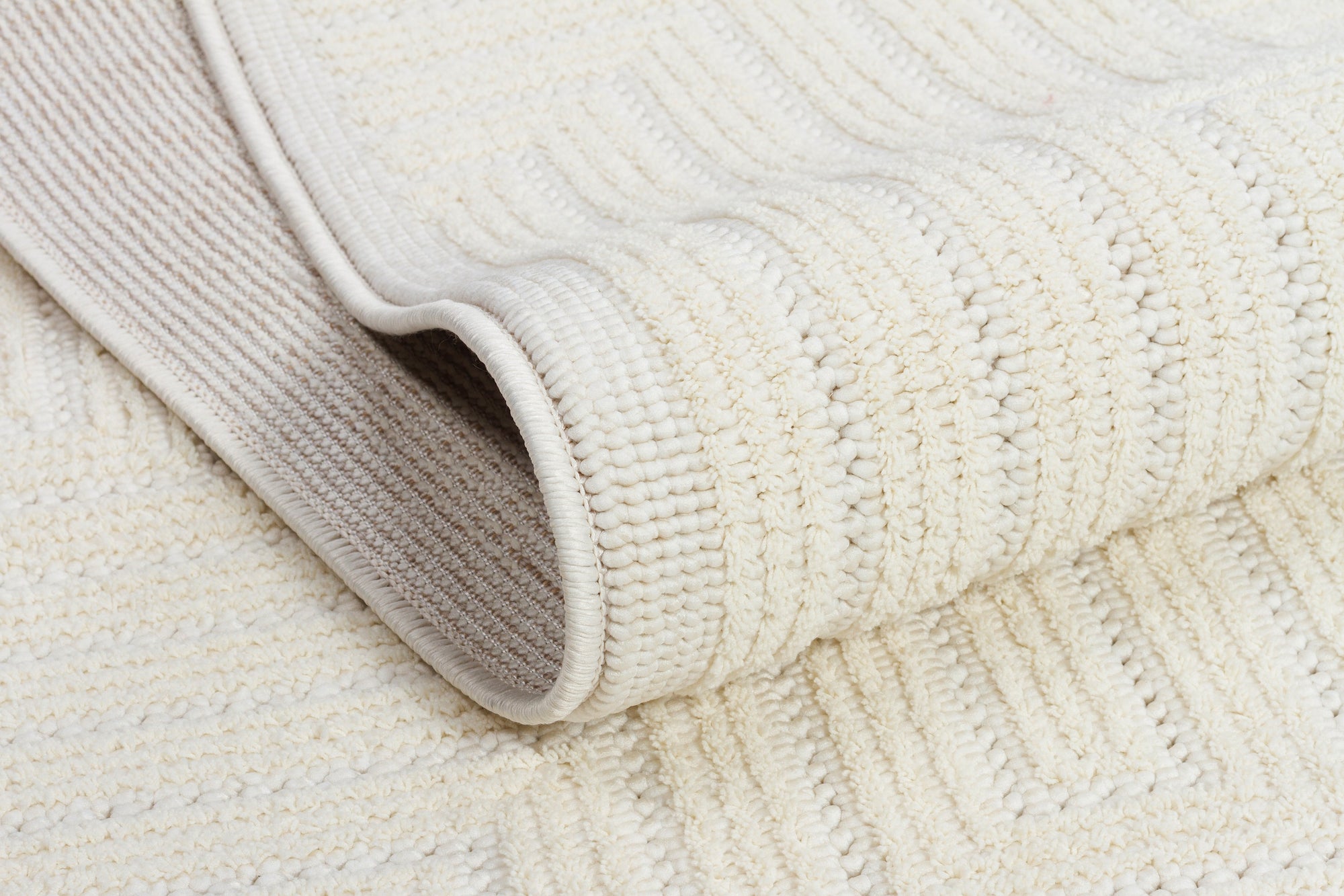 İCON T-LP07 KREM Modern Geometrik Desenli Salon Koridor Mutfak Halısı