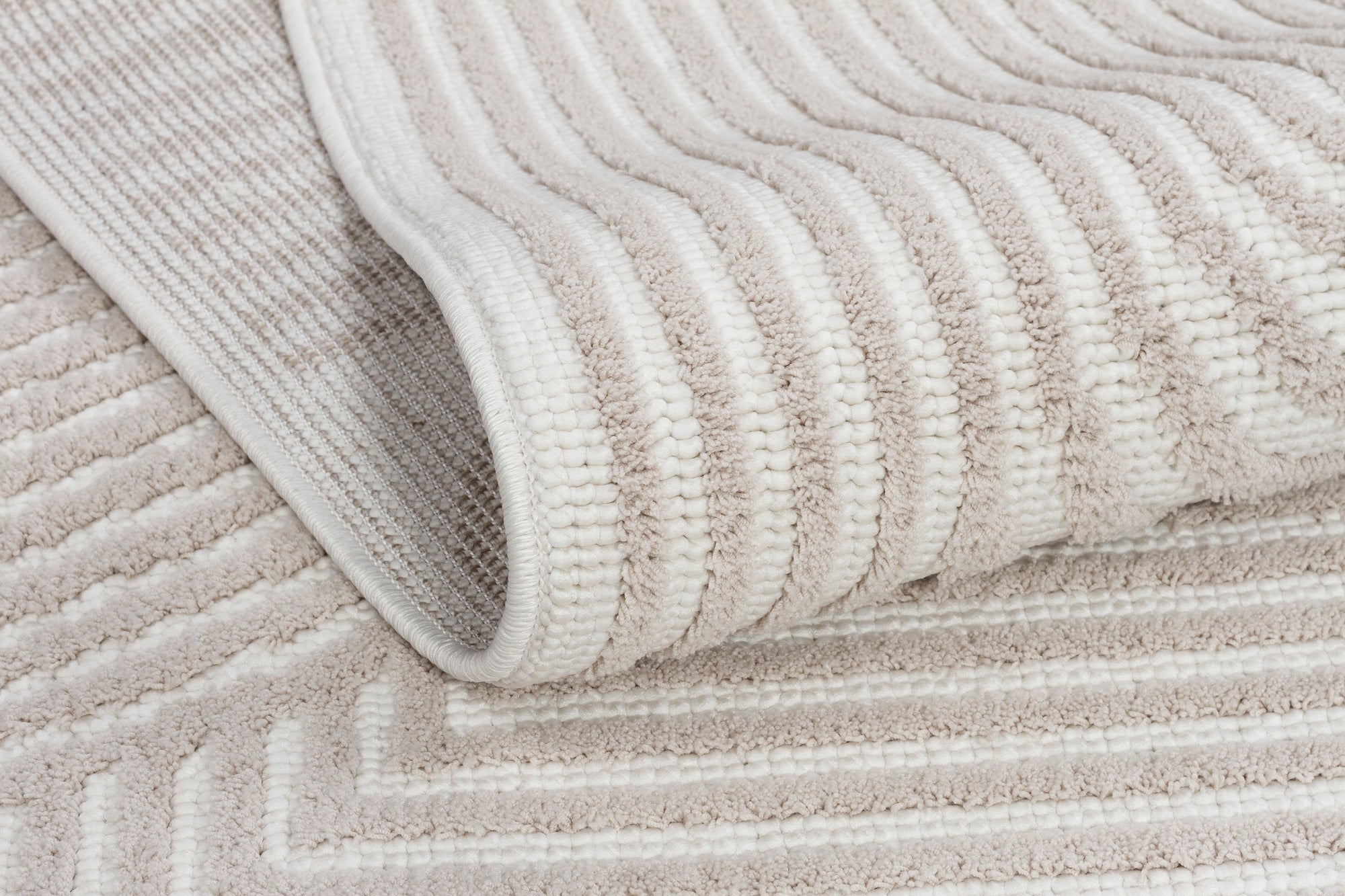 İCON T-LP03 BEJ Modern Geometrik Desenli Salon Koridor Mutfak Halısı