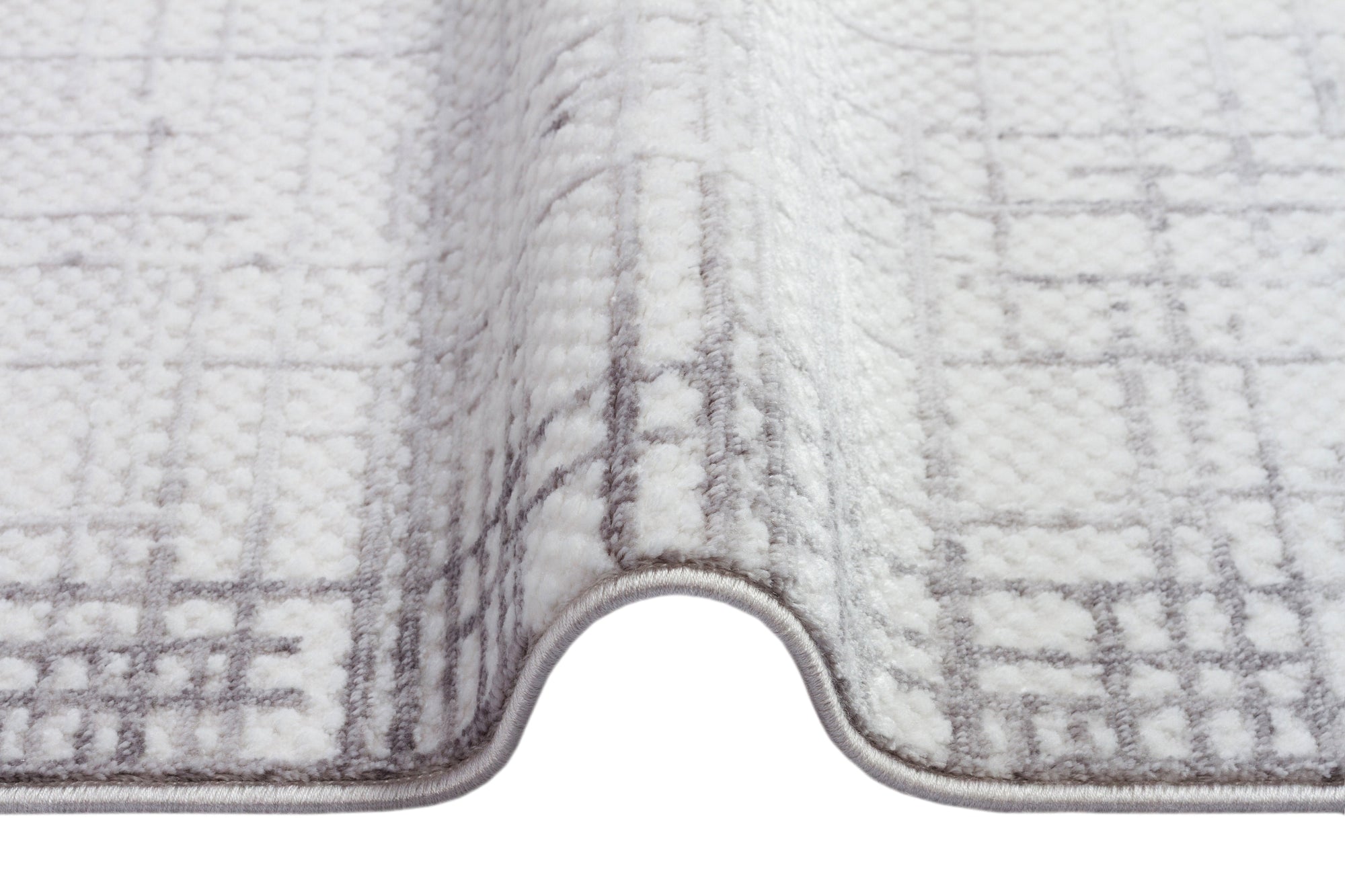 İCON T-OS04 KREM/GRİ Modern Geometrik Desenli Salon Koridor Mutfak Halısı