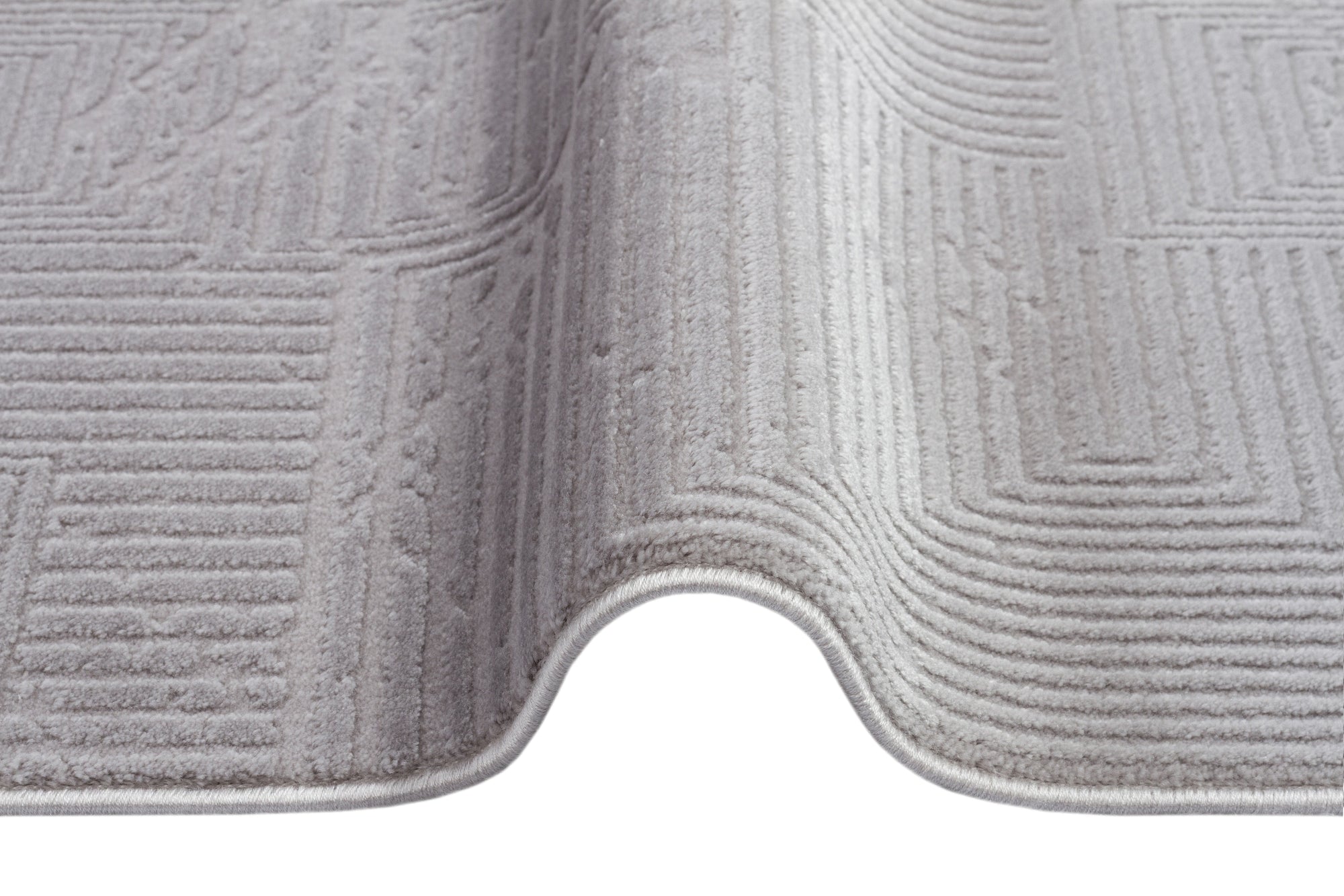 İCON T-OS06 GRİ Modern Geometrik Desenli Salon Koridor Mutfak Halısı