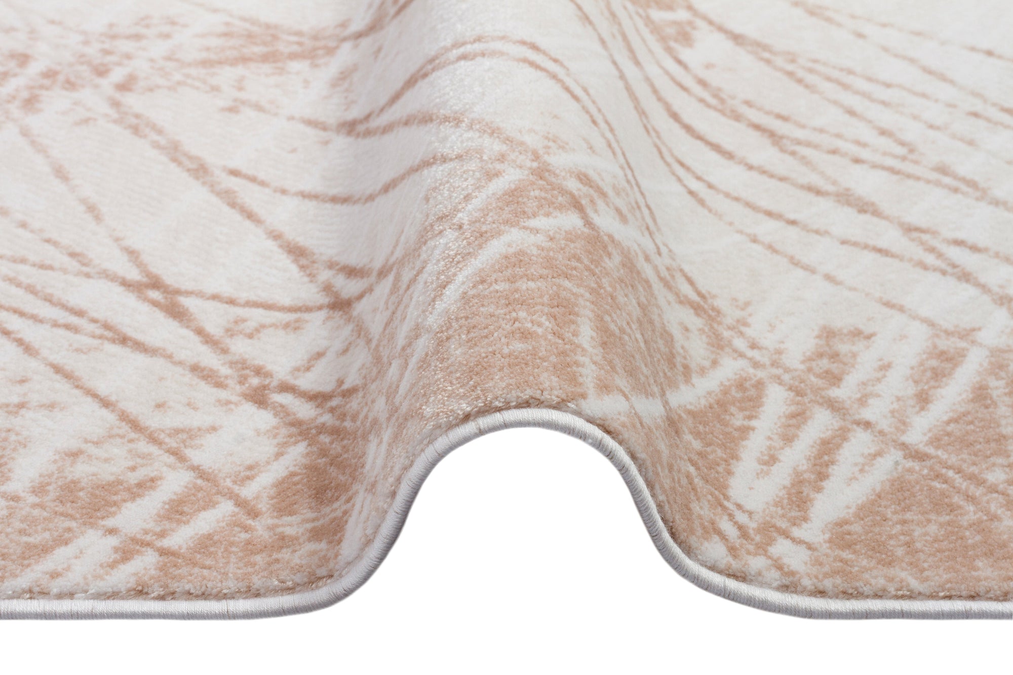 İCON T-RA06 KREM Modern Geometrik Desenli Salon Koridor Mutfak Halısı