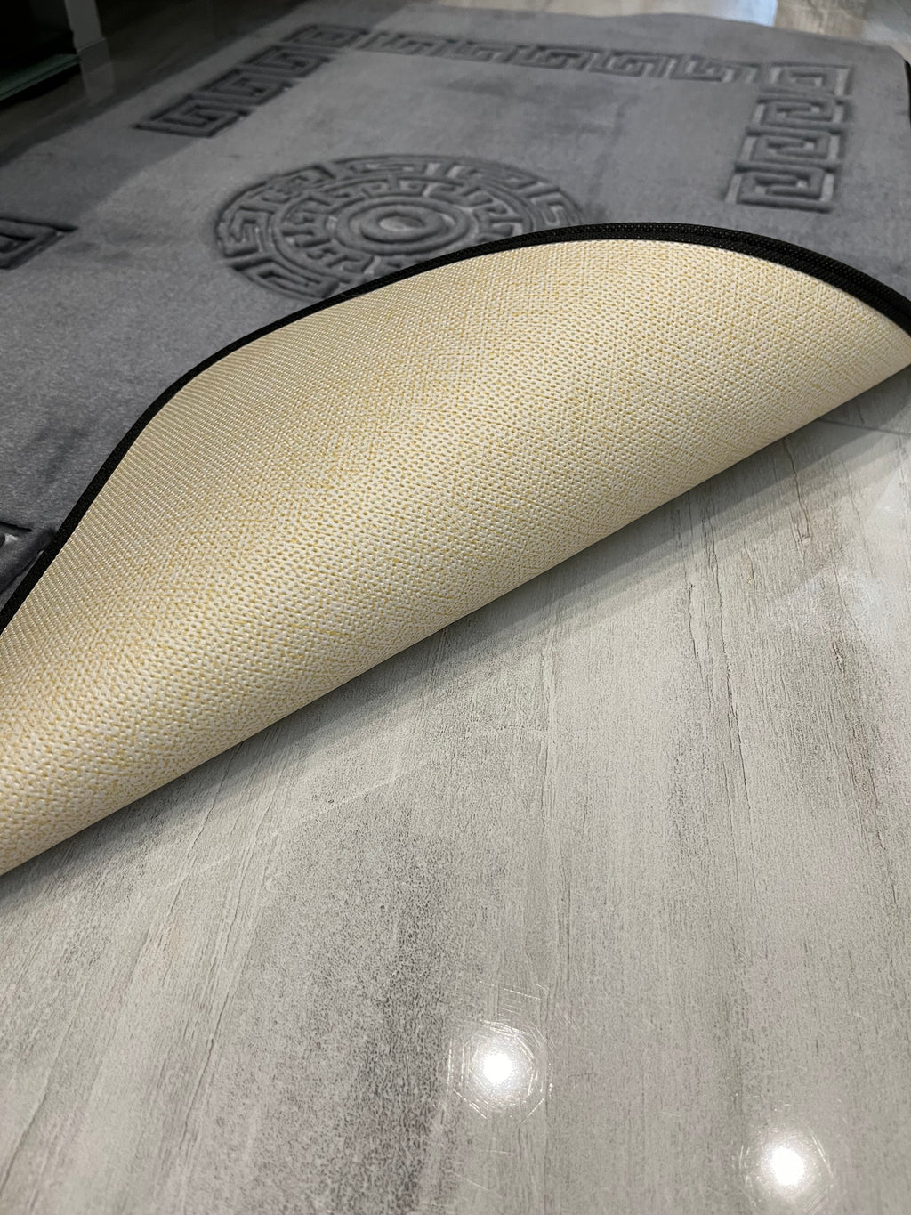 GRİ - Yıkanabilir Kaymaz Taban 60x100 50x60 2'li Banyo Paspas ve Klozet Takımı