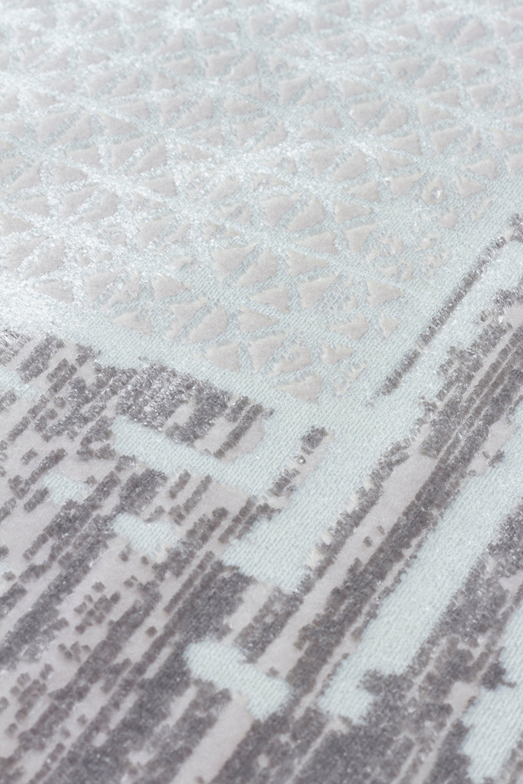 LOTUS 99T-BEYAZ/GRİ Sentetik Bambu Parlak Saten Salon Koridor Mutfak Halısı