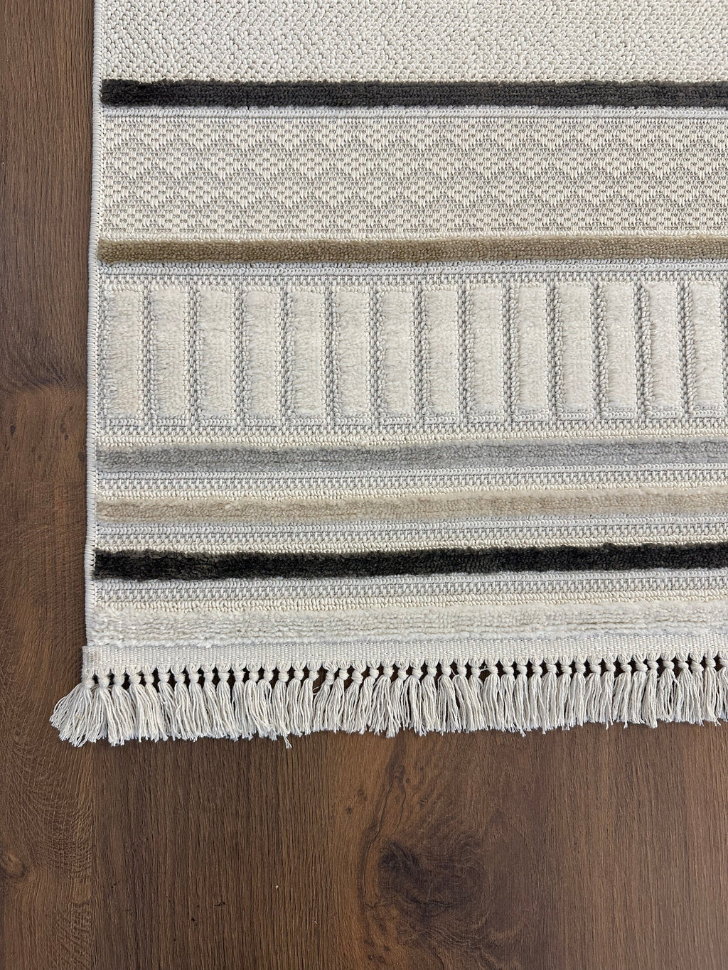 İCON T-PE03-BEJ Modern Geometrik Desenli Salon Koridor Mutfak Halısı