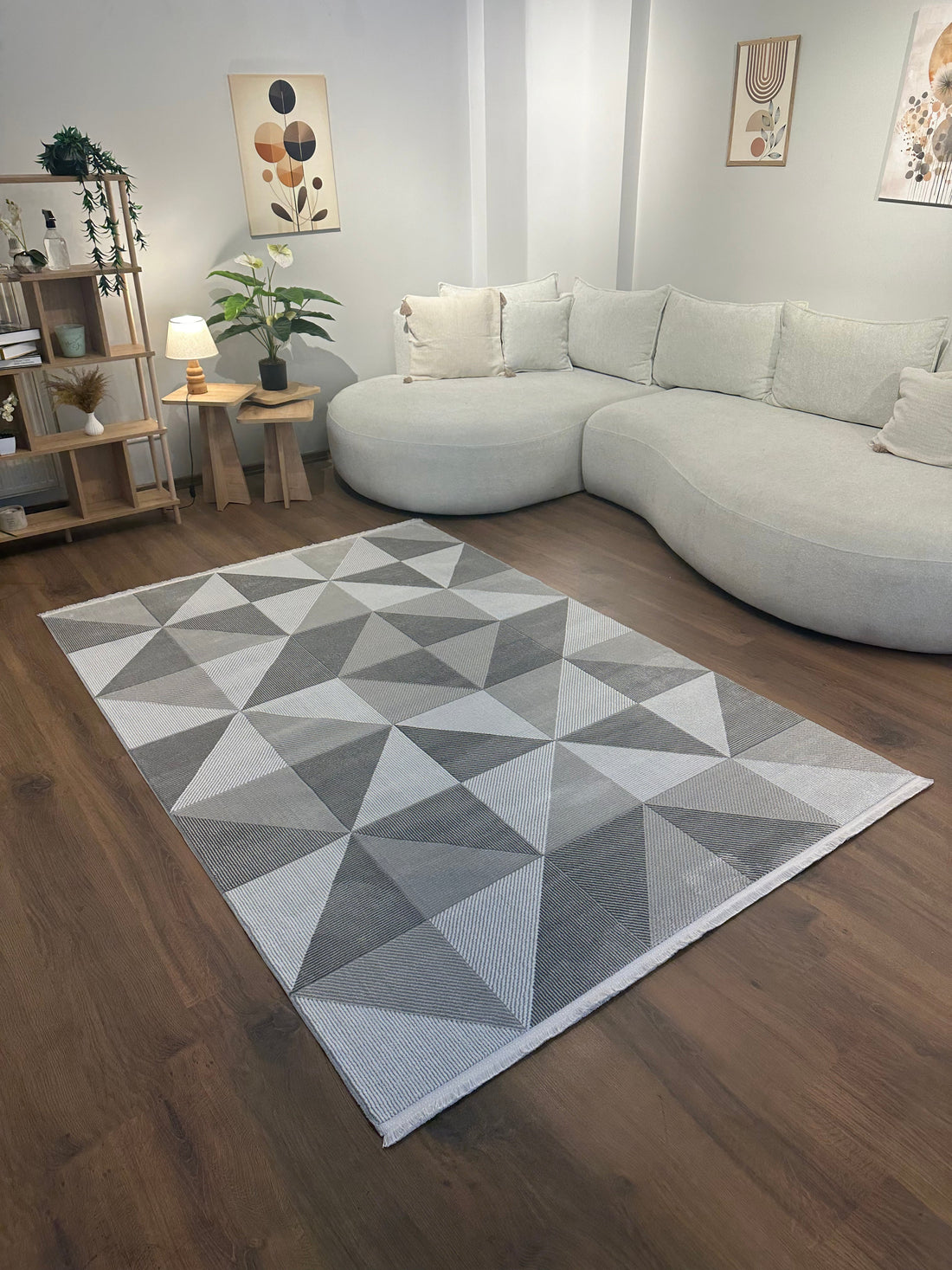 İCON T-MD04–GRİ Modern Yumuşak Salon Koridor Mutfak Makine Dokuma Halısı