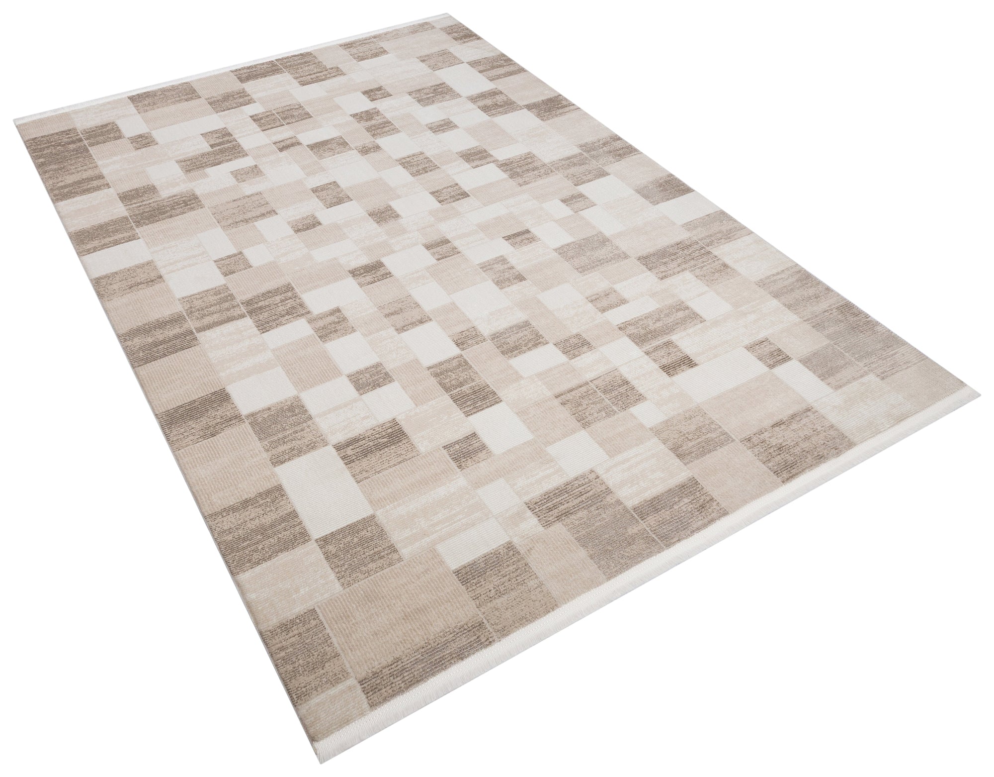 İCON T-MD05–BEJ Modern Yumuşak Salon Koridor Mutfak Makine Dokuma Halısı