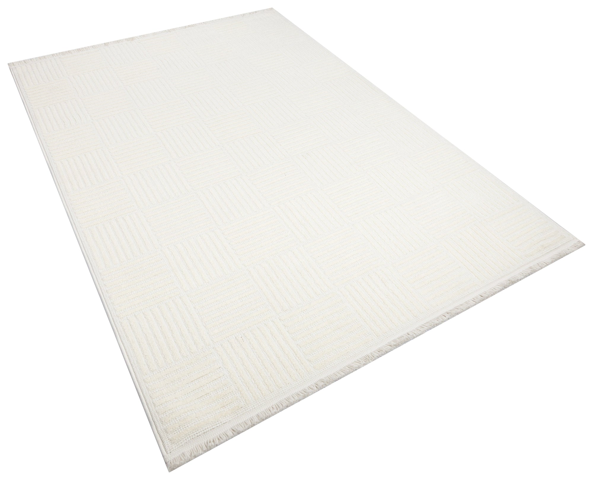 İCON T-LP01 KREM Modern Geometrik Desenli Salon Koridor Mutfak Halısı