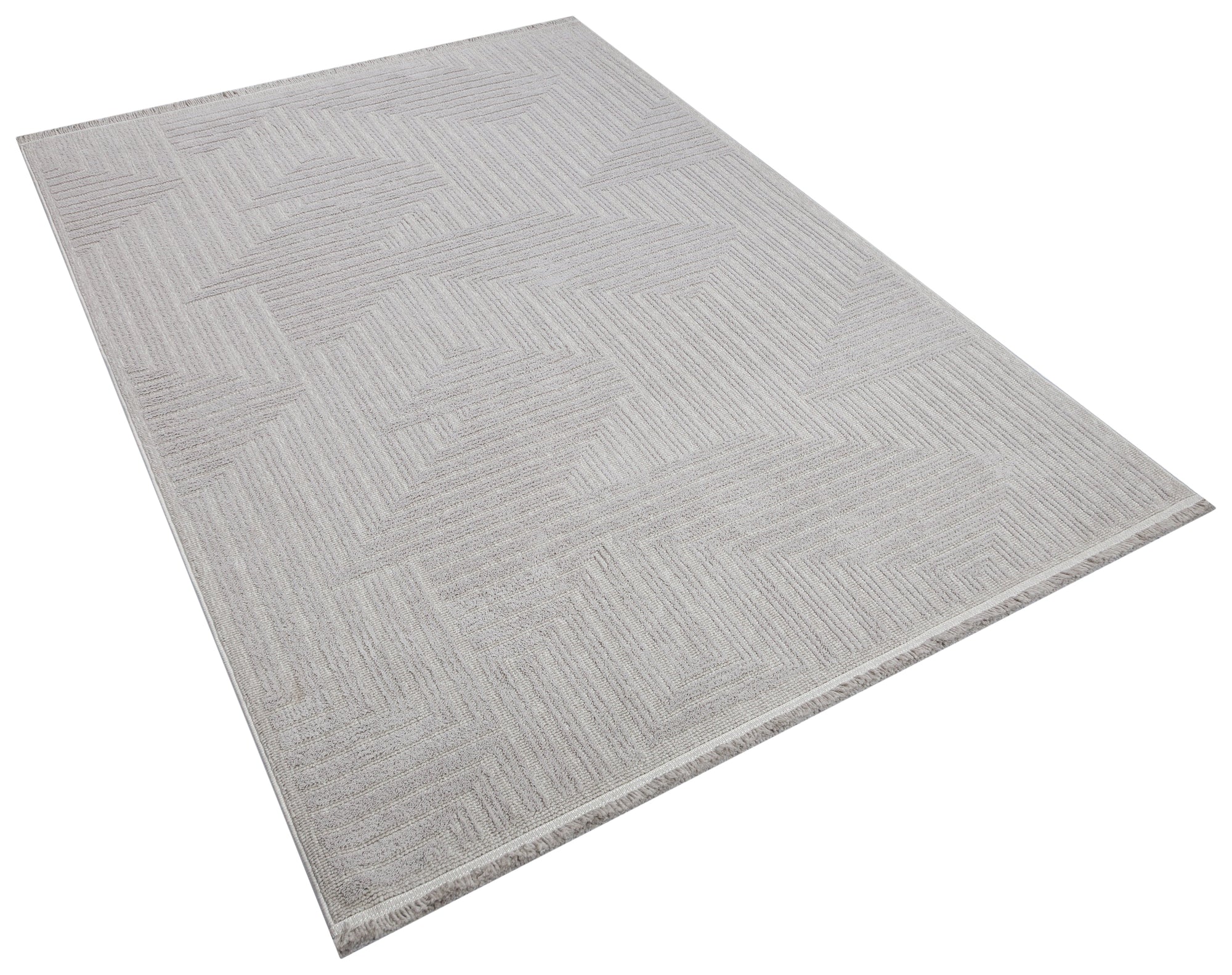 İCON T-LP05 GRİ Modern Geometrik Desenli Salon Koridor Mutfak Halısı