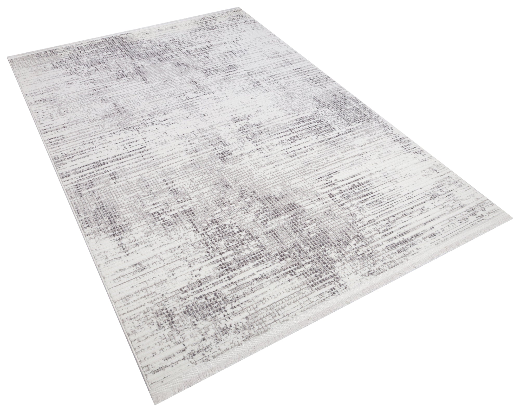 İCON T-OS05 KREM/GRİ Modern Geometrik Desenli Salon Koridor Mutfak Halısı