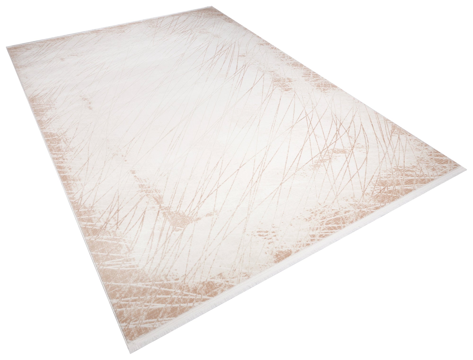 İCON T-RA06 KREM Modern Geometrik Desenli Salon Koridor Mutfak Halısı