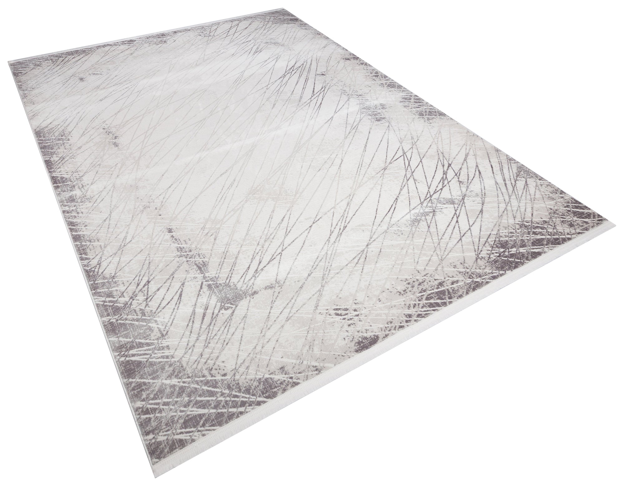 İCON T-RA05 GRİ Modern Geometrik Desenli Salon Koridor Mutfak Halısı