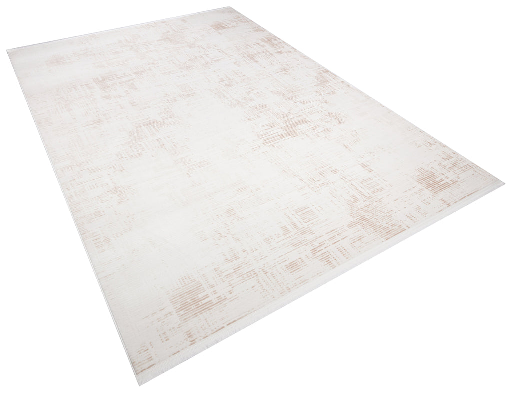 İCON T-RA08 KREM Modern Geometrik Desenli Salon Koridor Mutfak Halısı