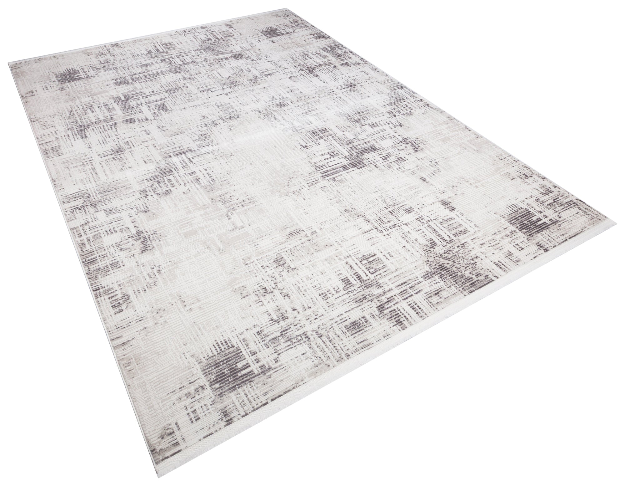 İCON T-RA09 GRİ Modern Geometrik Desenli Salon Koridor Mutfak Halısı