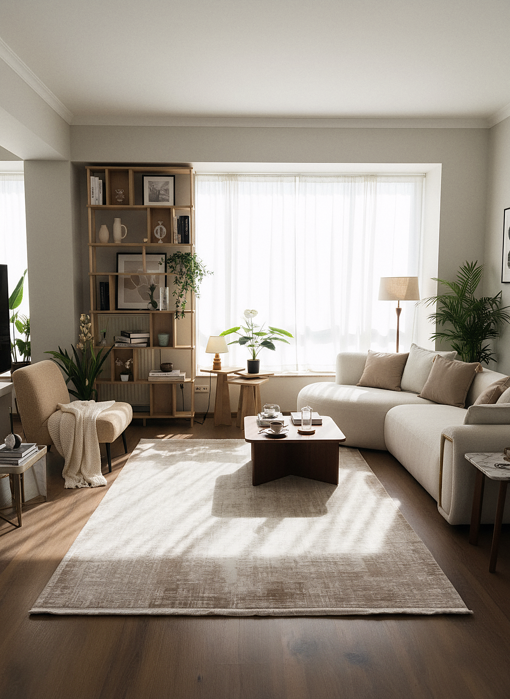 İCON T-MD02–BEJ Modern Yumuşak Salon Koridor Mutfak Makine Dokuma Halısı