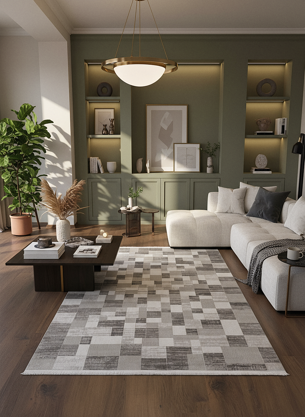 İCON T-MD06–GRİ Modern Yumuşak Salon Koridor Mutfak Makine Dokuma Halısı