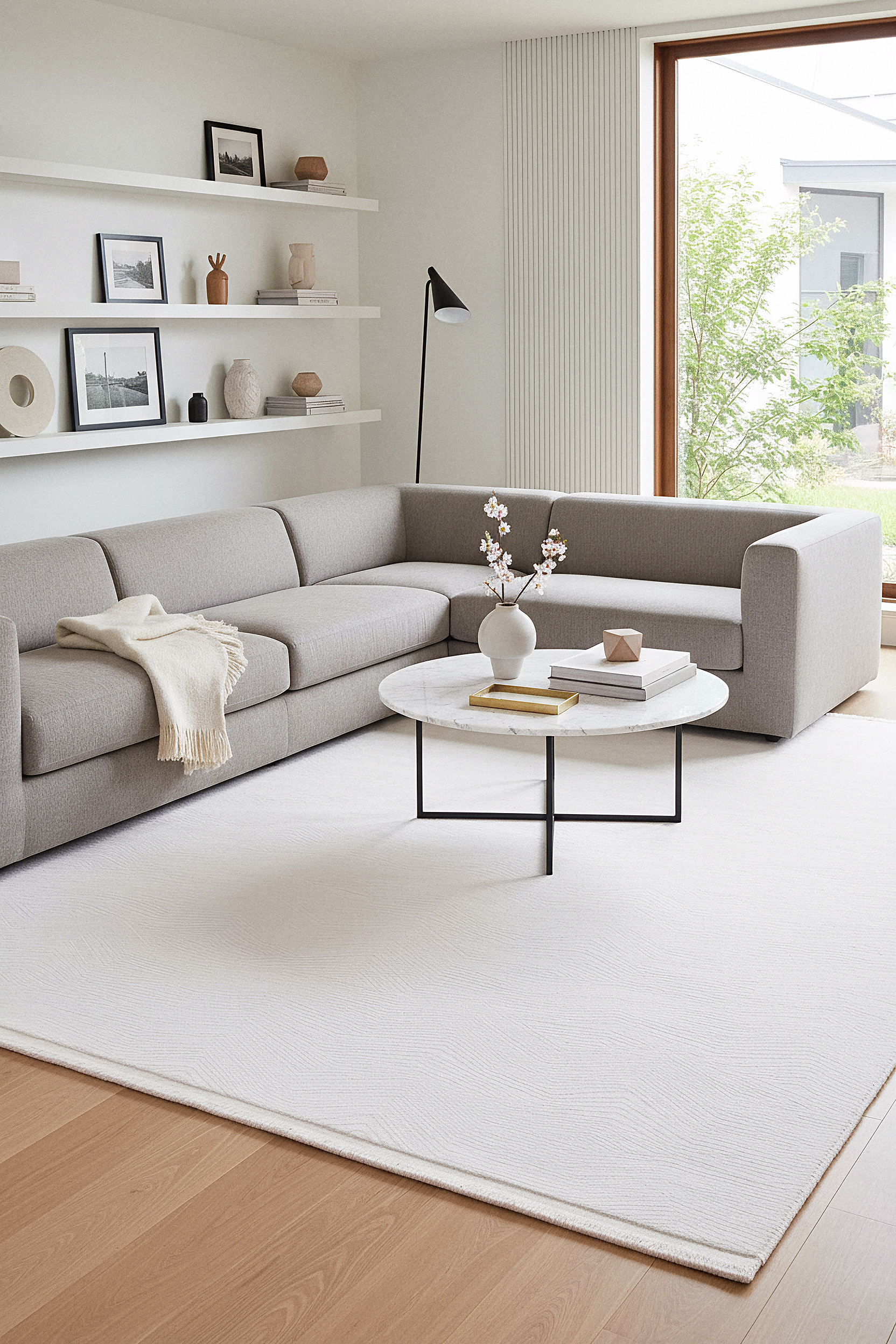 İCON T-OS03 KREM Modern Geometrik Desenli Salon Koridor Mutfak Halısı