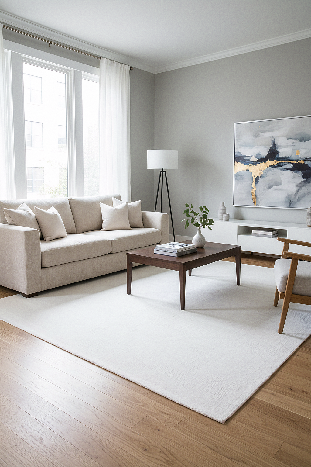 İCON T-RA07 KREM Modern Geometrik Desenli Salon Koridor Mutfak Halısı