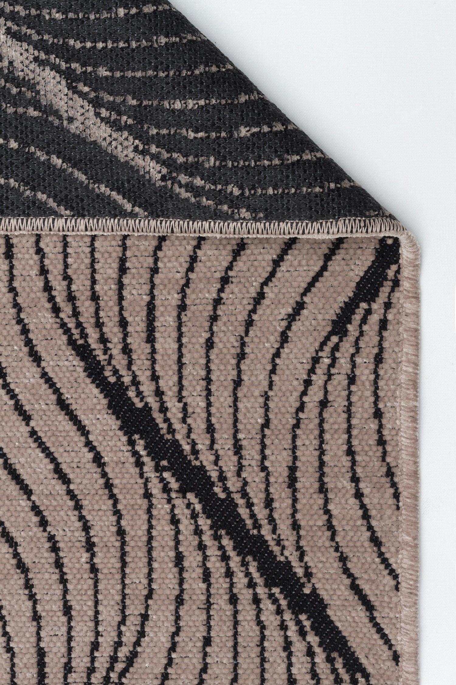 ŞÖNİL FERİ Kaymaz Taban İskandinav Desenli Salon Koridor Mutfak Şönil Kilim Dokuma Halı-VİZON