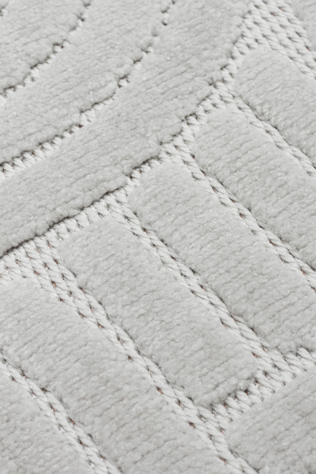 MİLAS C42-GRİ Kabartmalı Modern Geometrik Desenli Salon Koridor Mutfak Halısı