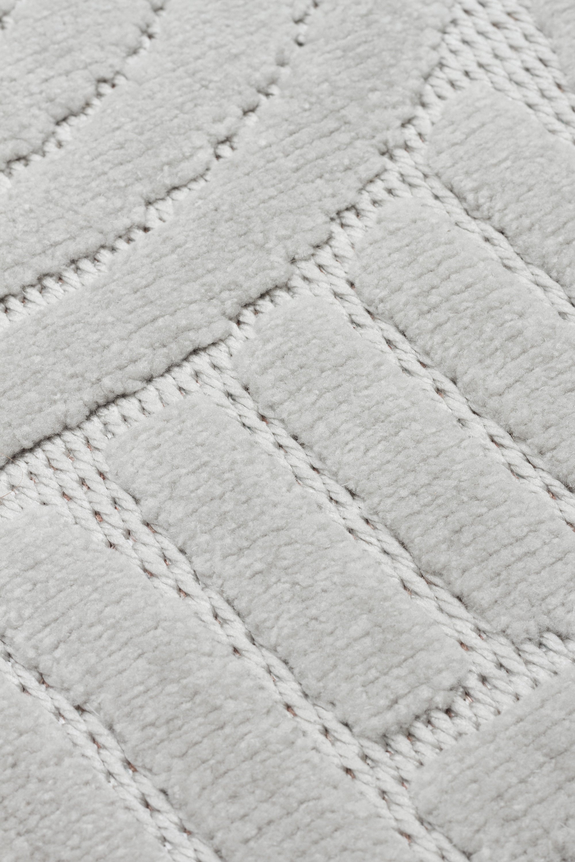 MİLAS C42-GRİ Kabartmalı Modern Geometrik Desenli Salon Koridor Mutfak Halısı