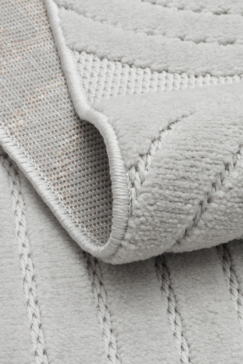 MİLAS C42-GRİ Kabartmalı Modern Geometrik Desenli Salon Koridor Mutfak Halısı