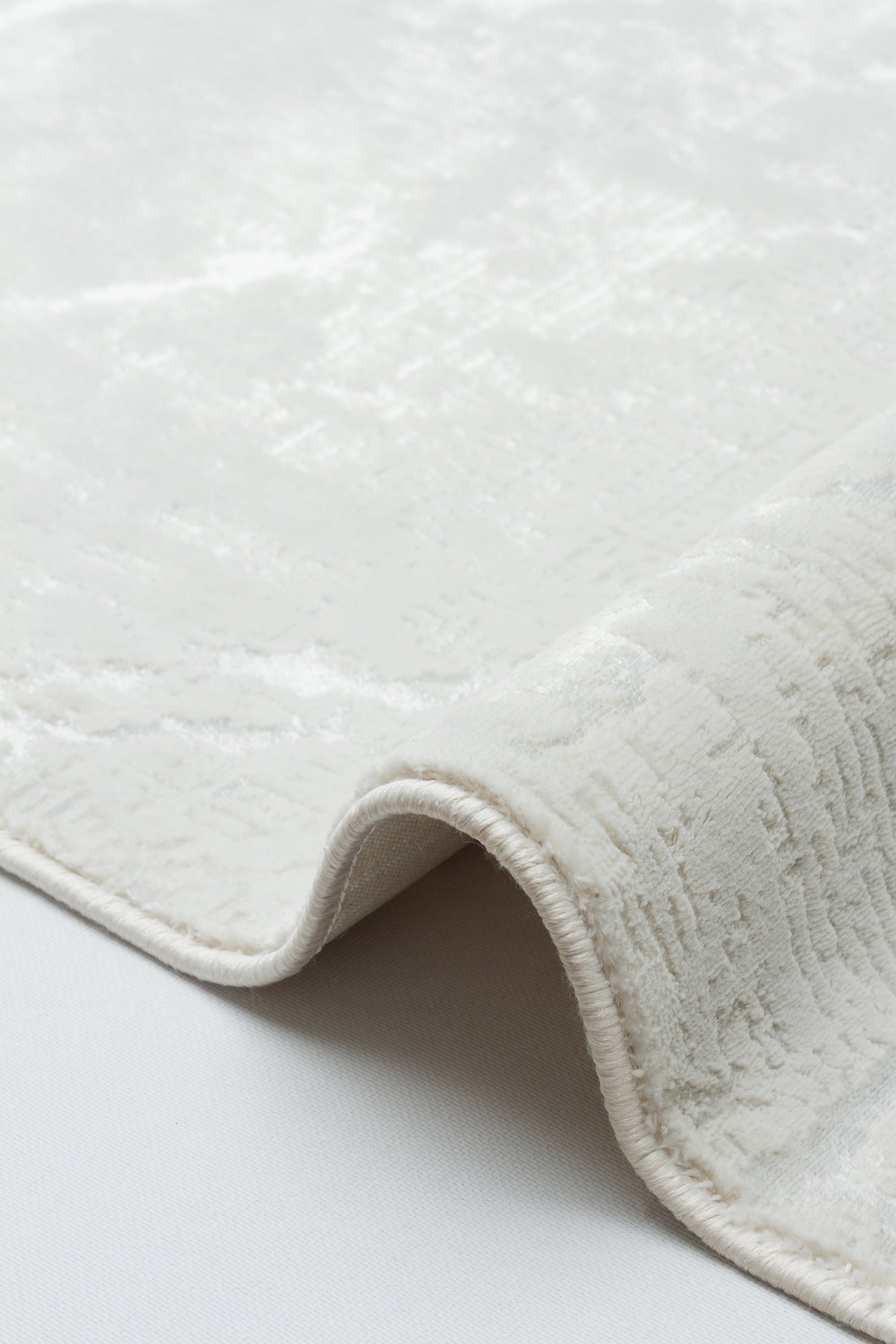 LOTUS C23-KREM Sentetik Bambu Parlak Saten Salon Koridor Mutfak Halısı-004