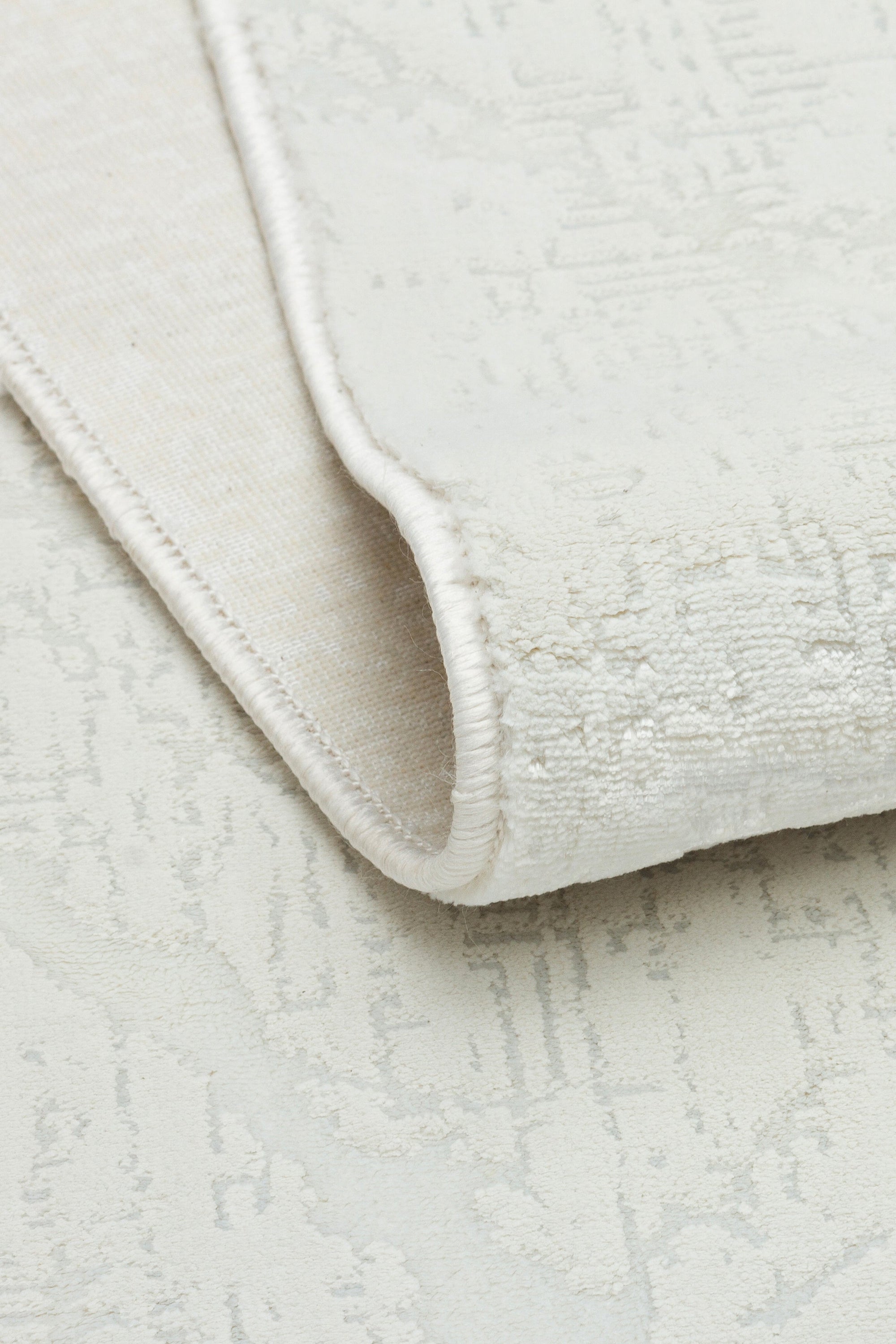 LOTUS C23-KREM Sentetik Bambu Parlak Saten Salon Koridor Mutfak Halısı-004