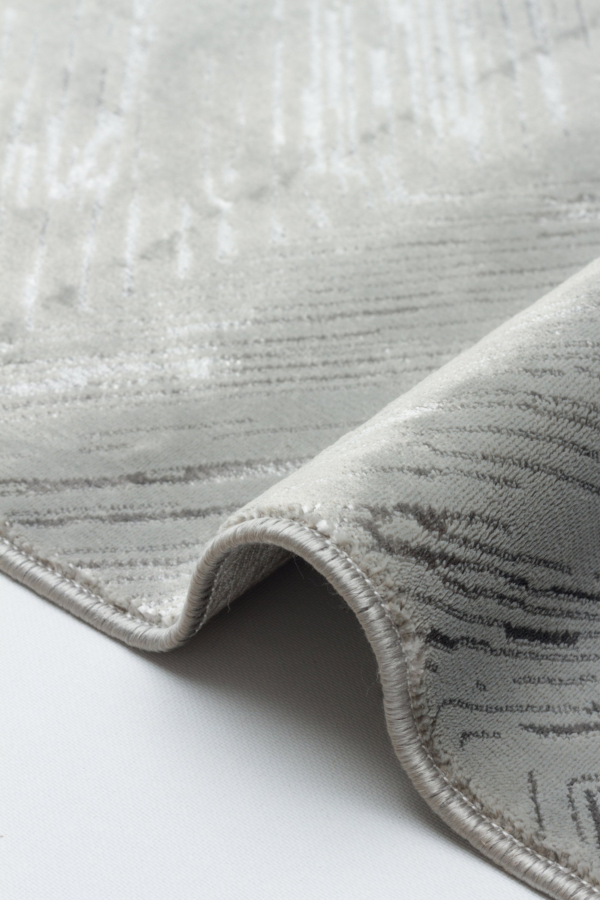 LOTUS C39-GRİ Sentetik Bambu Parlak Saten Salon Koridor Mutfak Halısı