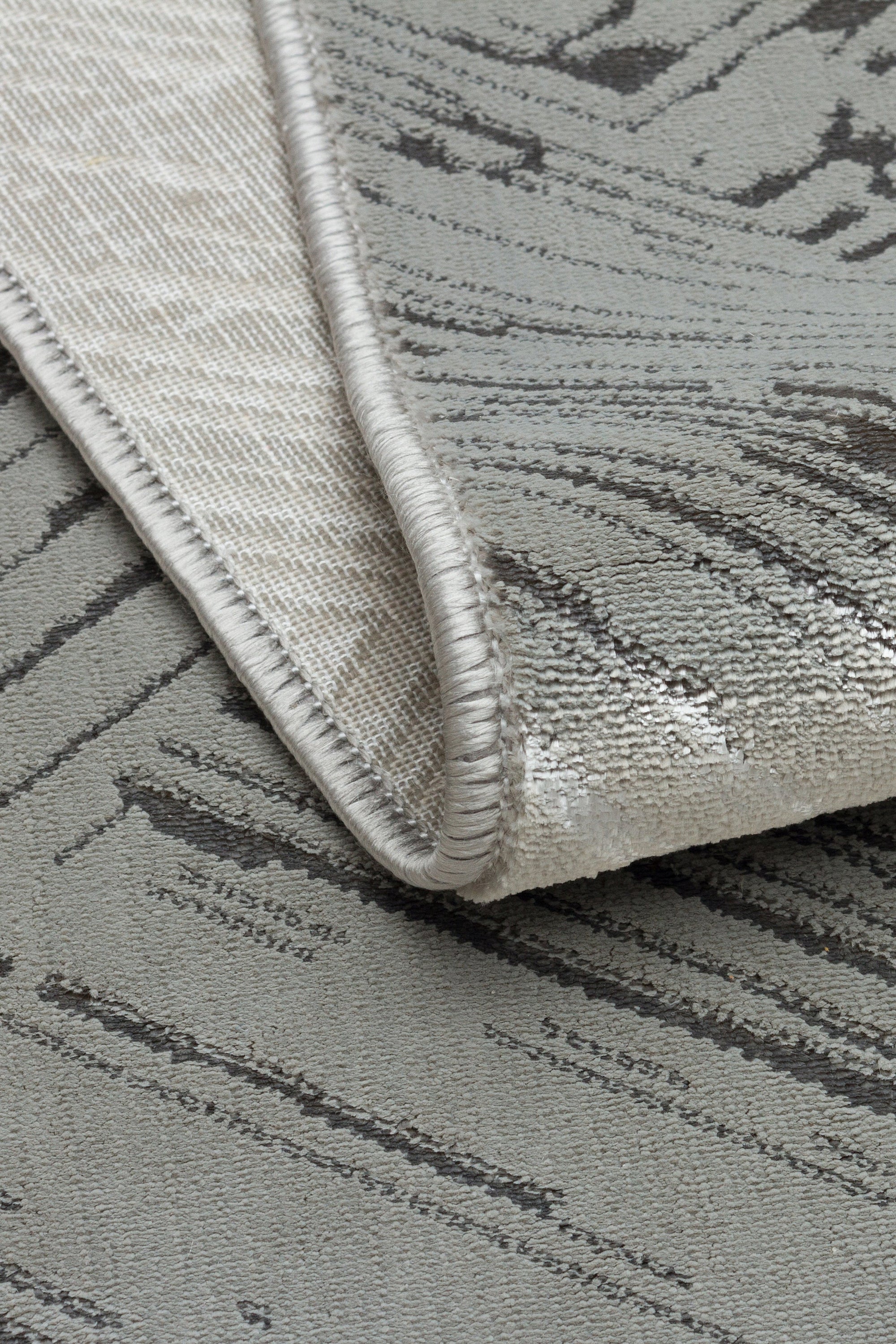 LOTUS C39-GRİ Sentetik Bambu Parlak Saten Salon Koridor Mutfak Halısı