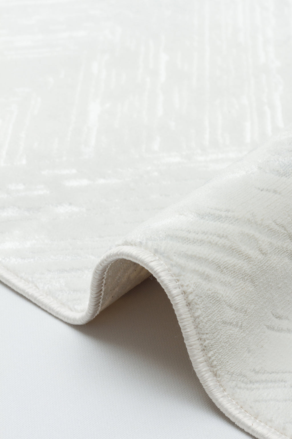 LOTUS C20-KREM Sentetik Bambu Parlak Saten Salon Koridor Mutfak Halısı-413