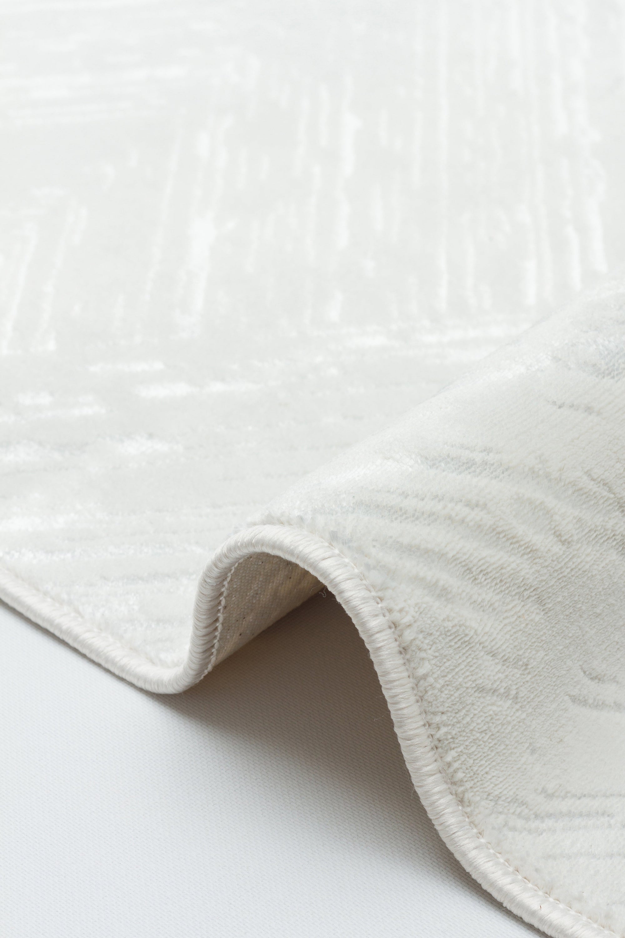 LOTUS C20-KREM Sentetik Bambu Parlak Saten Salon Koridor Mutfak Halısı-413