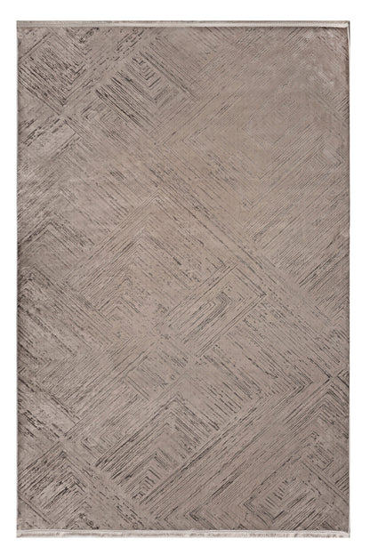 LOTUS C21-VİZON Kaymaz Taban Sentetik Bambu Parlak Saten Salon Halısı-413