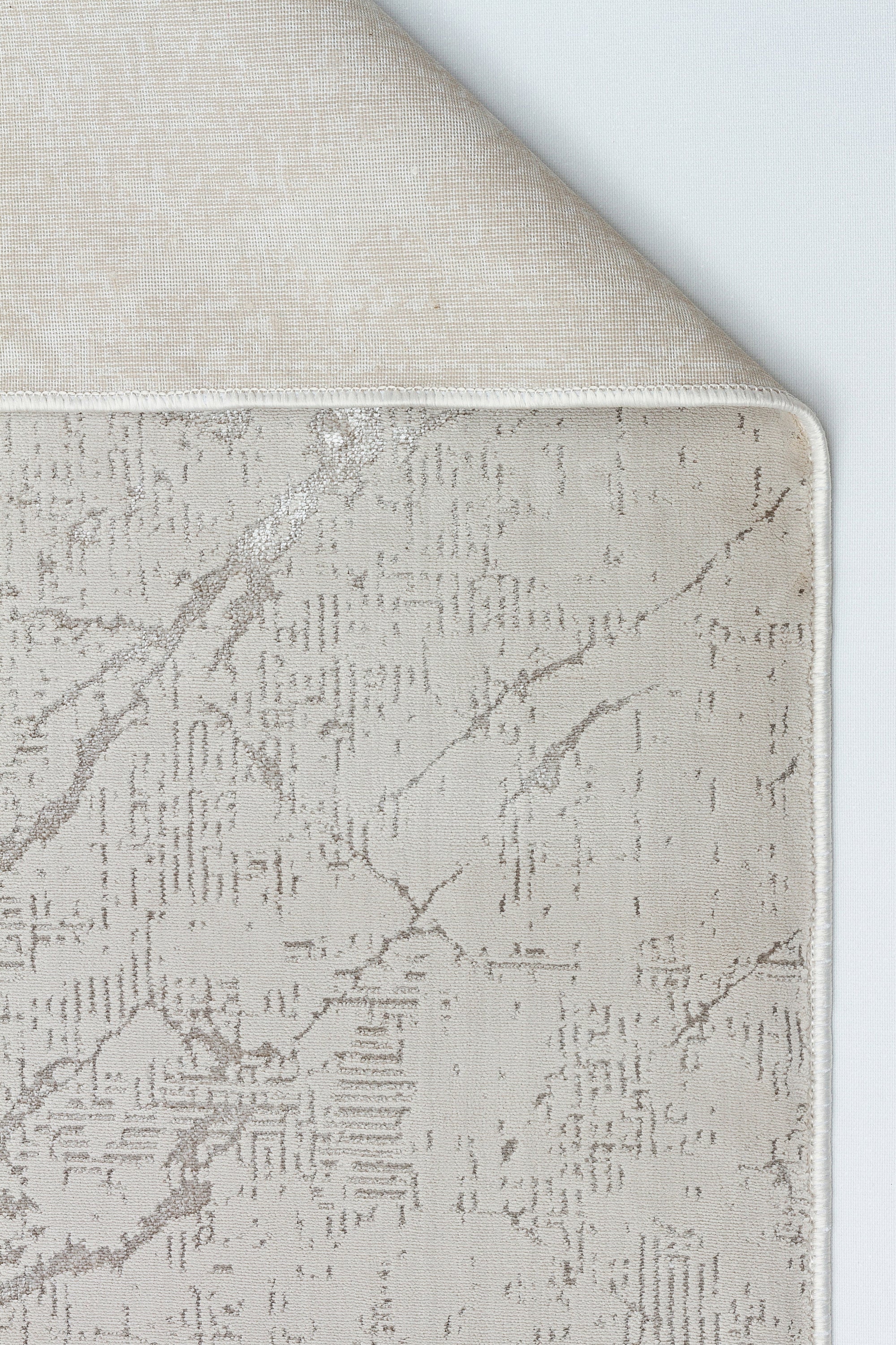 LOTUS C26-BEJ Sentetik Bambu Parlak Saten Salon Koridor Mutfak Halısı-004